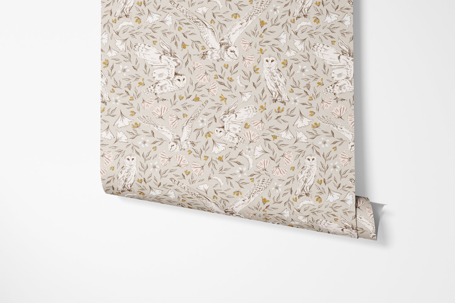 Artemis Owls Wallpaper by Melissa Johnson Design - Loomwell Home Goods