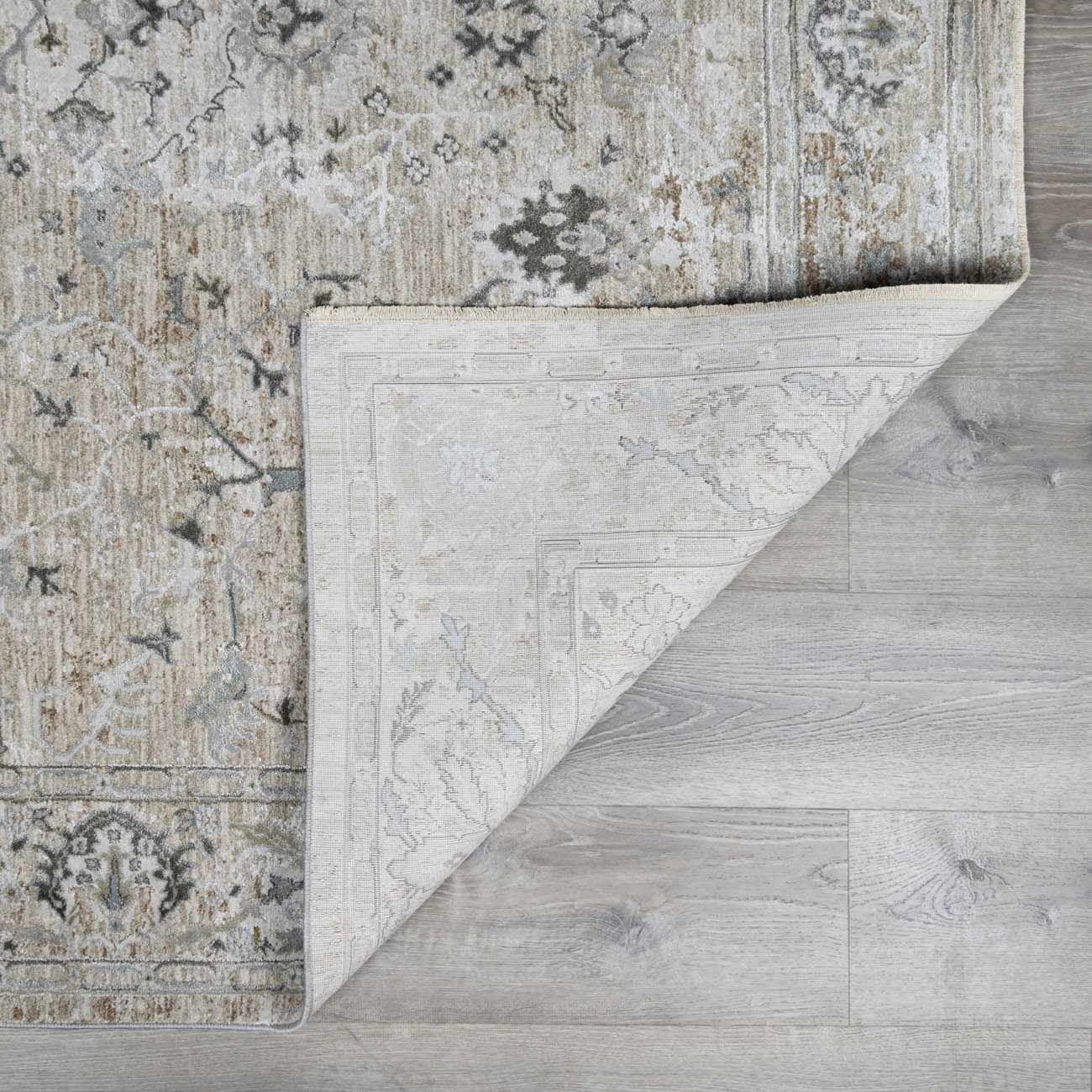 Gray Pink Traditional Wool Area Rug - Boutique Rugs