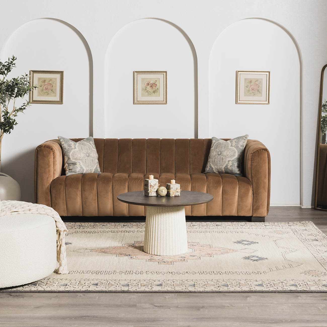 Gray Pink Traditional Wool Area Rug - Boutique Rugs