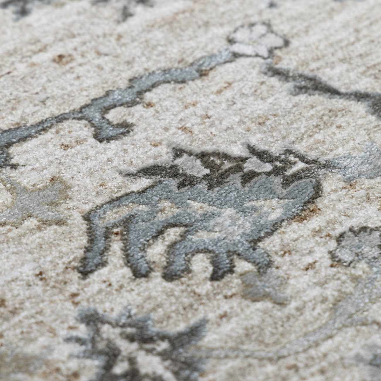 Gray Pink Traditional Wool Area Rug - Boutique Rugs