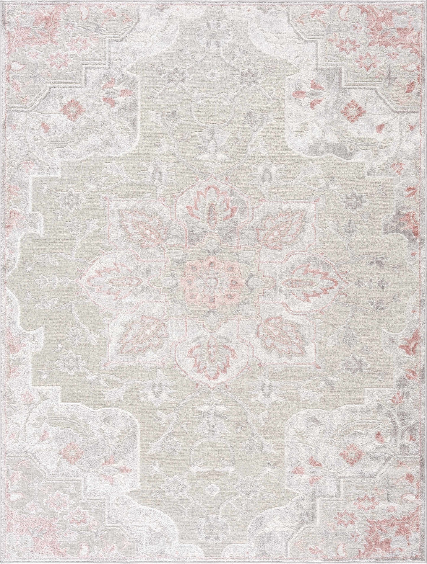 Calum Pink Floral Thick Area Rug - Clearance - Boutique Rugs