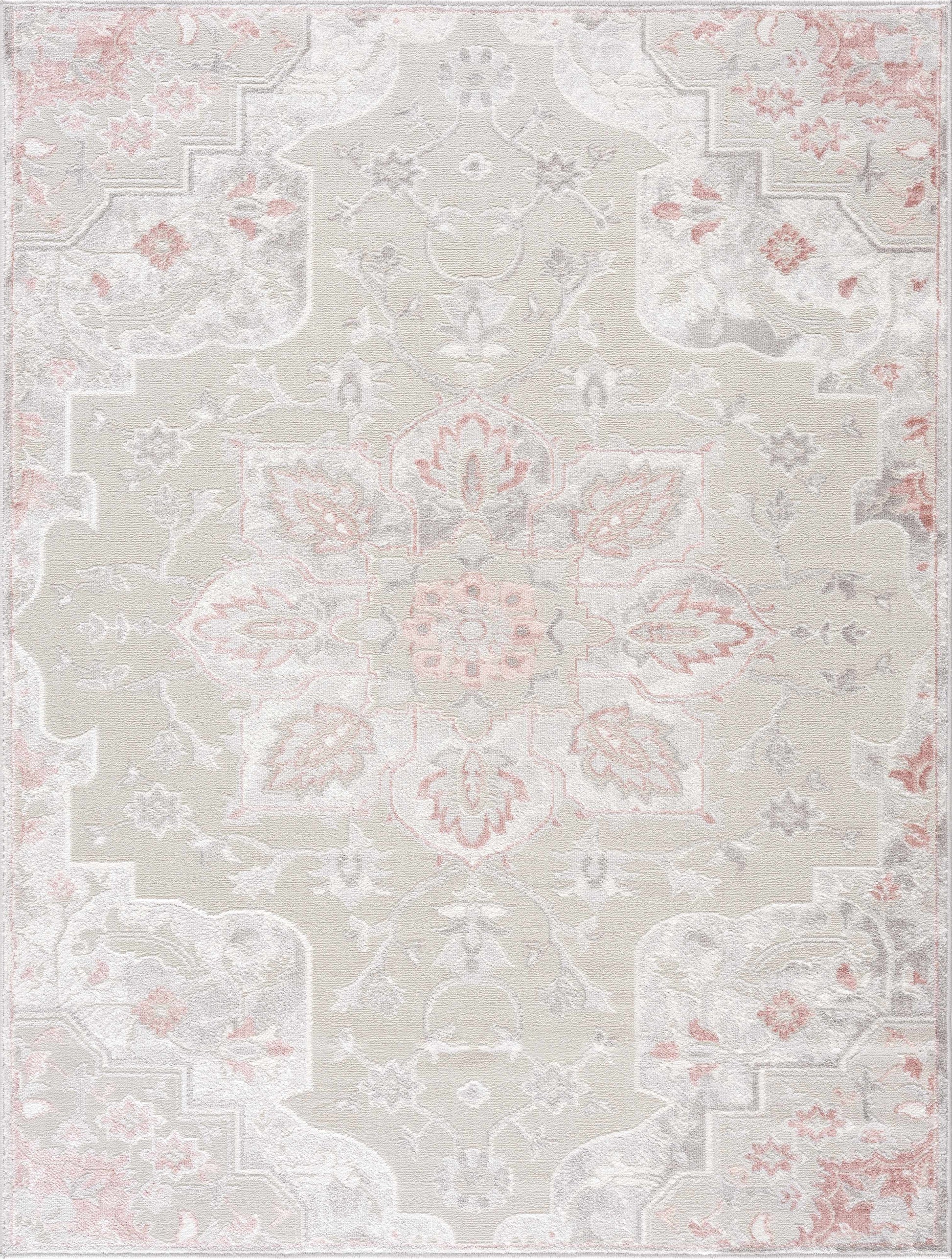 Calum Pink Floral Thick Area Rug - Clearance - Boutique Rugs