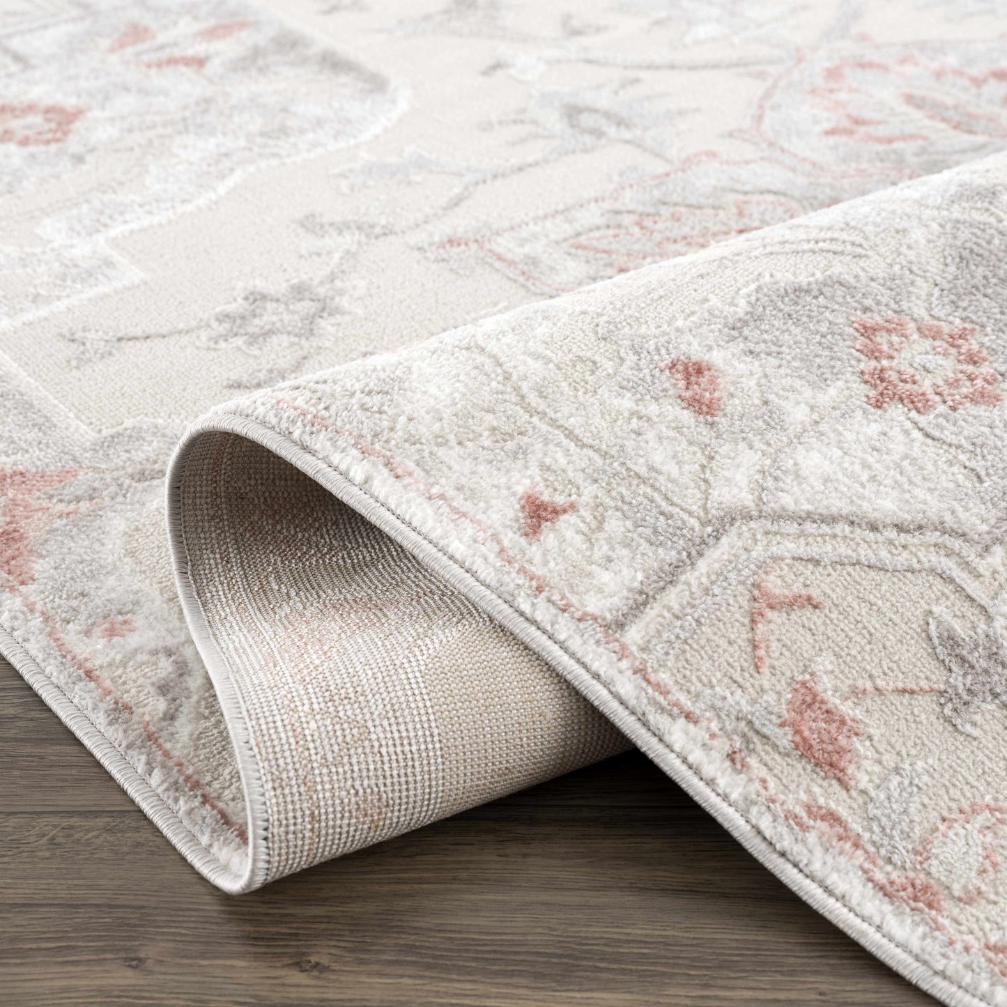 Calum Pink Floral Thick Area Rug - Clearance - Boutique Rugs