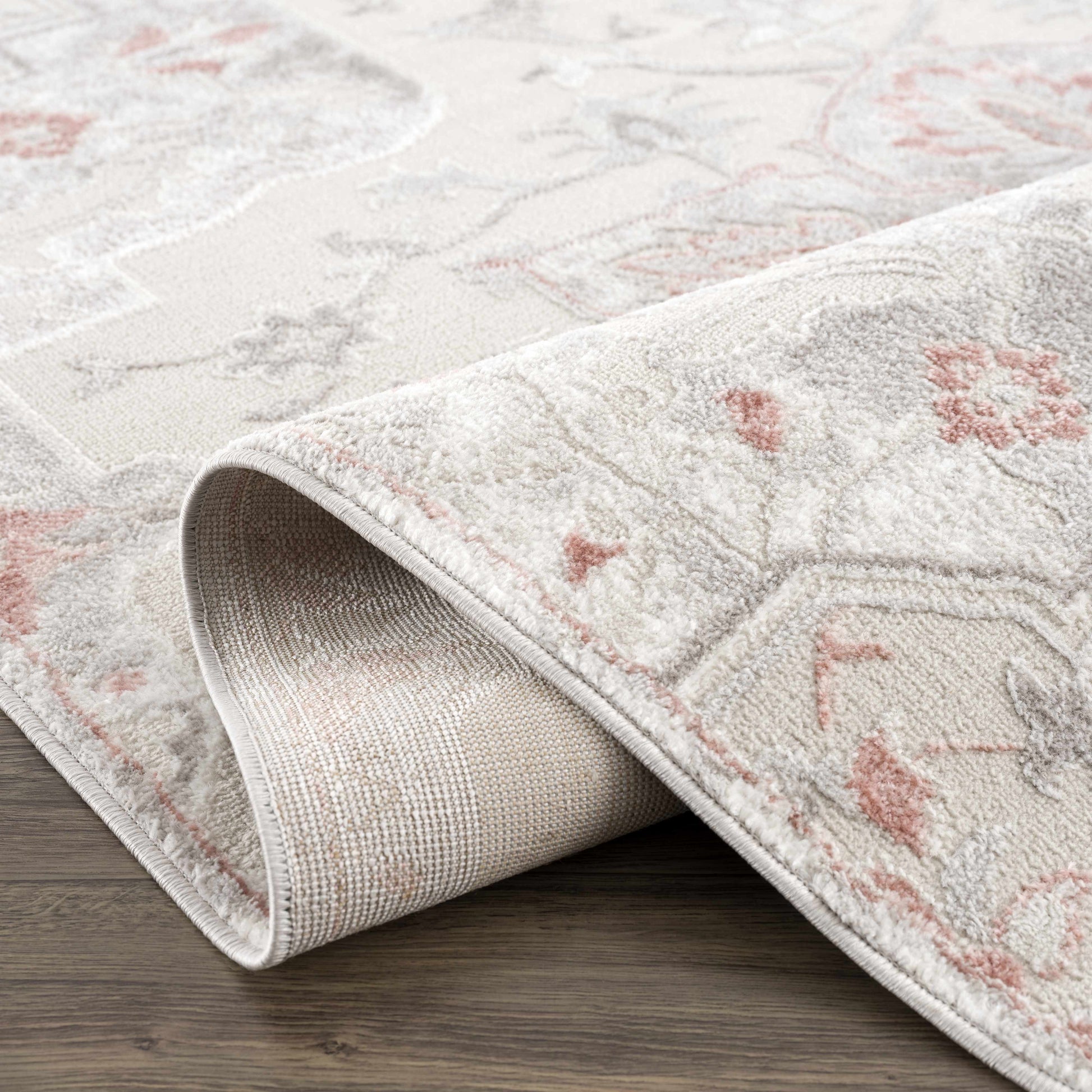 Calum Pink Floral Thick Area Rug - Clearance - Boutique Rugs