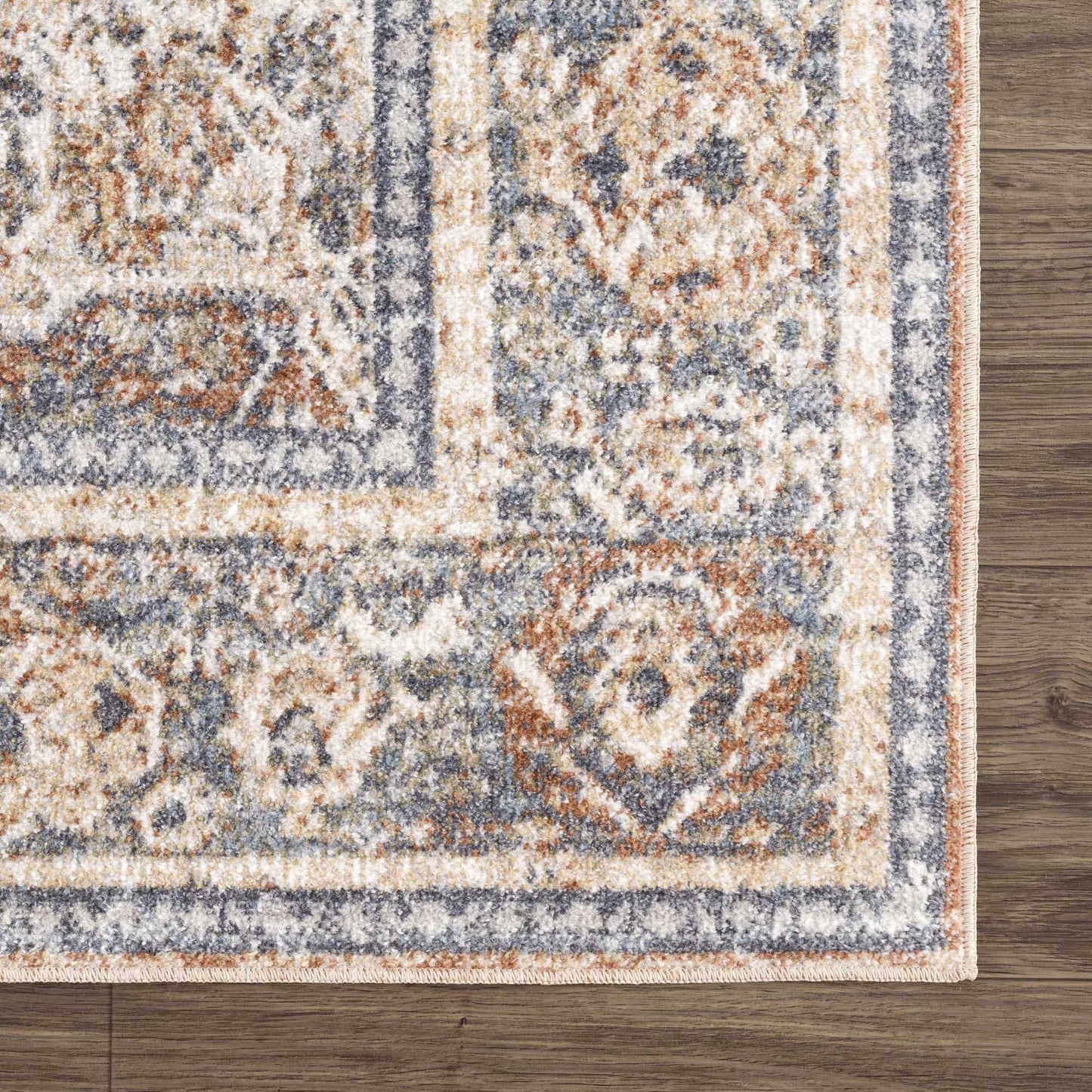 Arias Beige Blue Washable Area Rug - Boutique Rugs