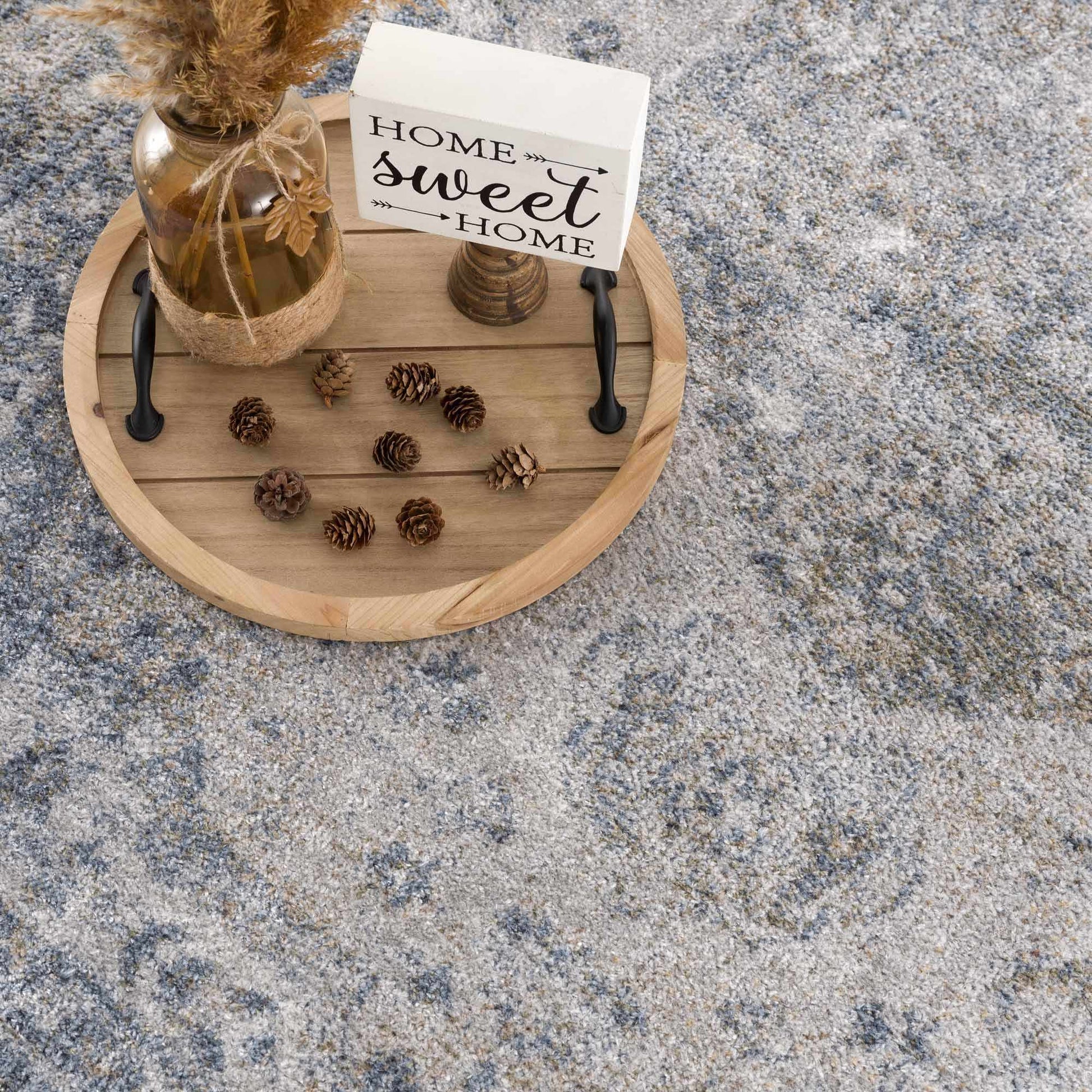 Gael Blue Washable Area Rug - Boutique Rugs