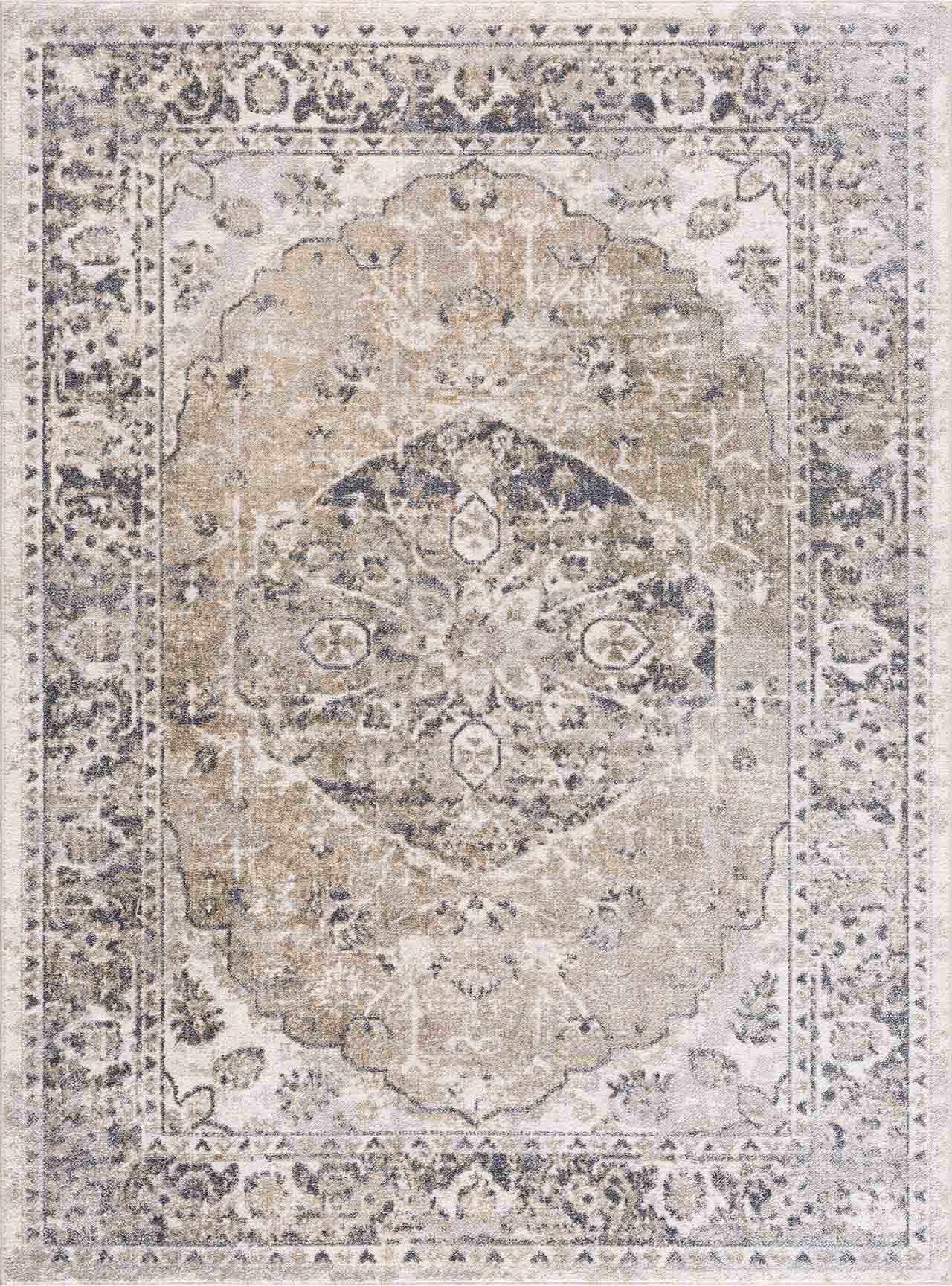 Rudo Beige Washable Area Rug - 7’10’’ x 10’2’’ Rectangle - Boutique Rugs