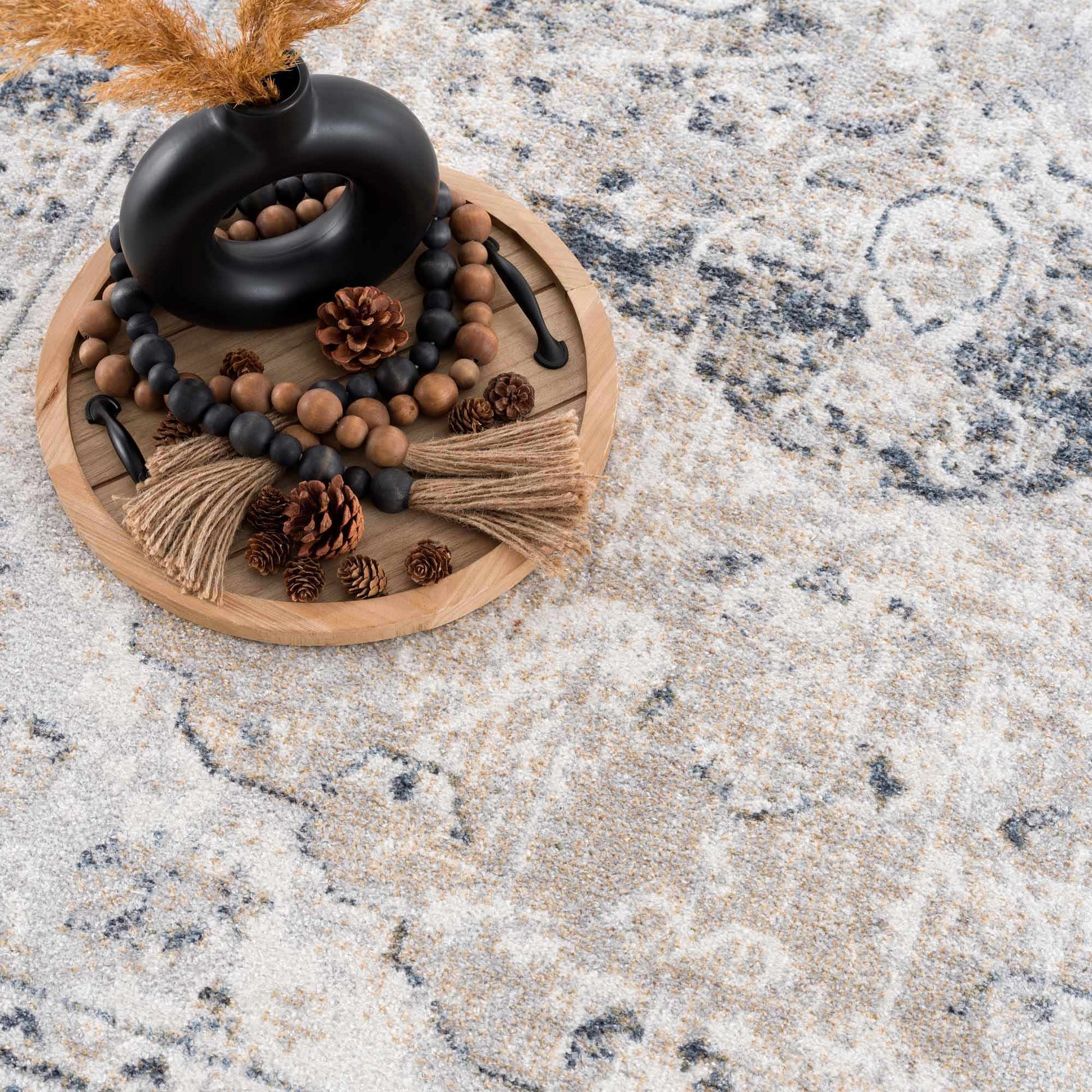 Rudo Cream Washable Area Rug - Boutique Rugs