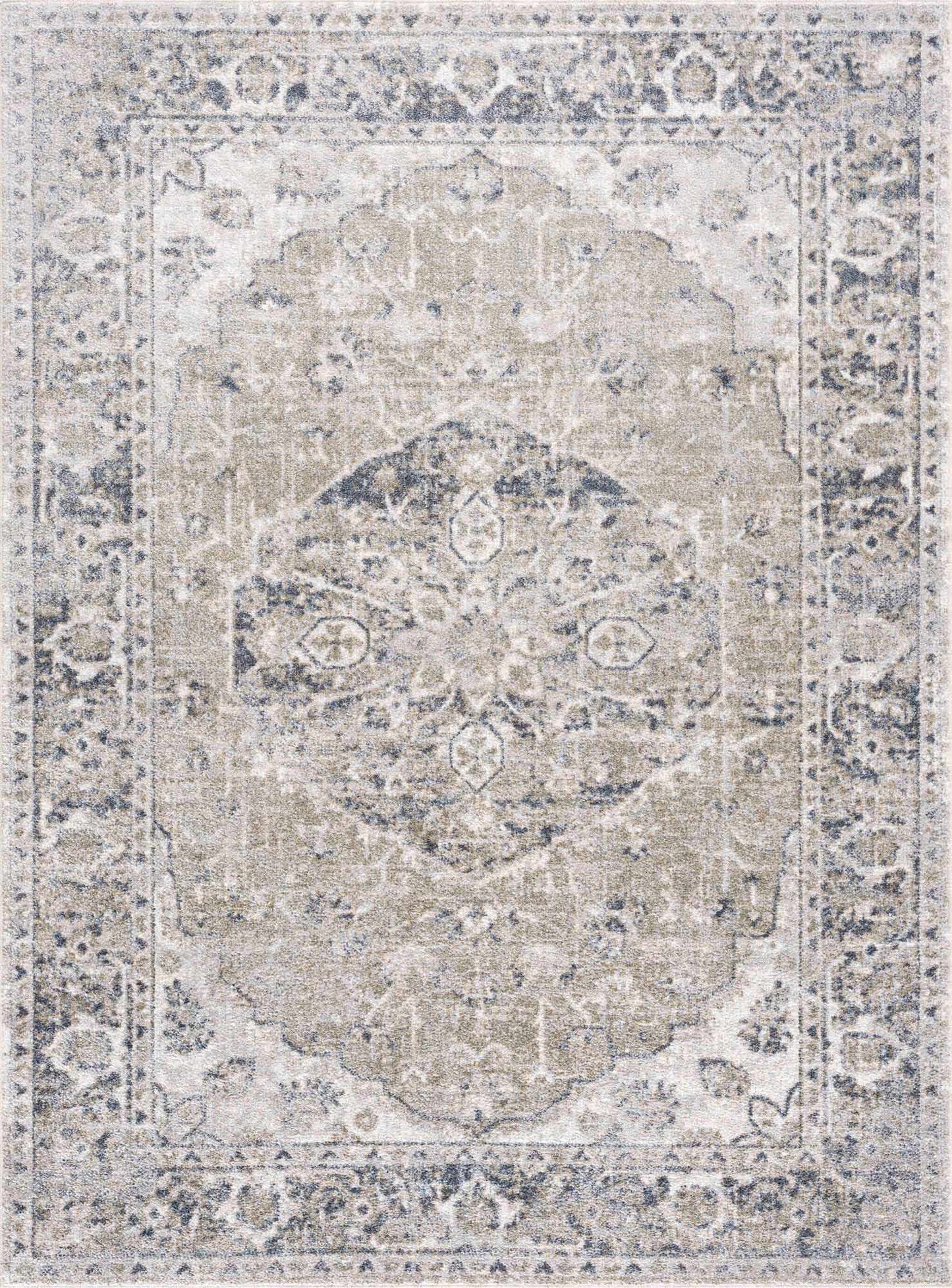 Tapis lavable bleu Rudo