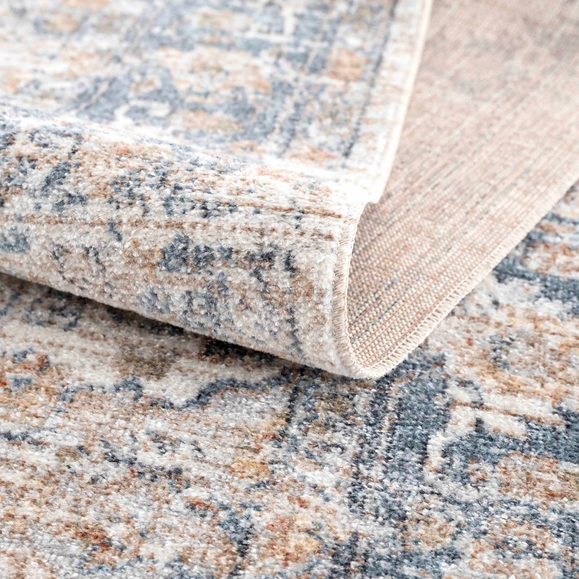 Ezri Cream Washable Area Rug - Boutique Rugs