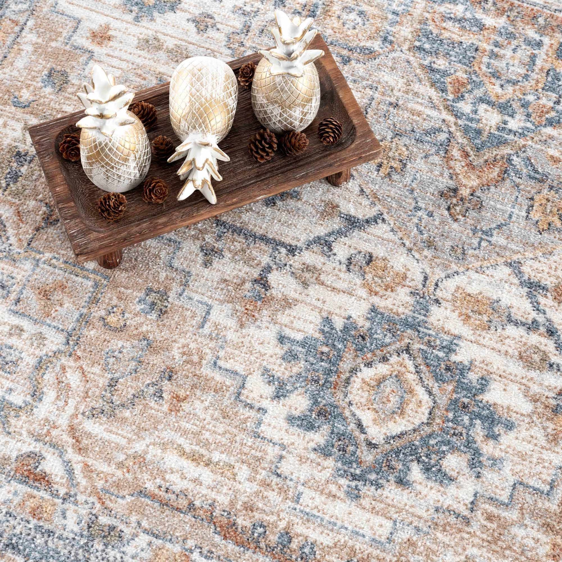 Ezri Cream Washable Area Rug - Boutique Rugs