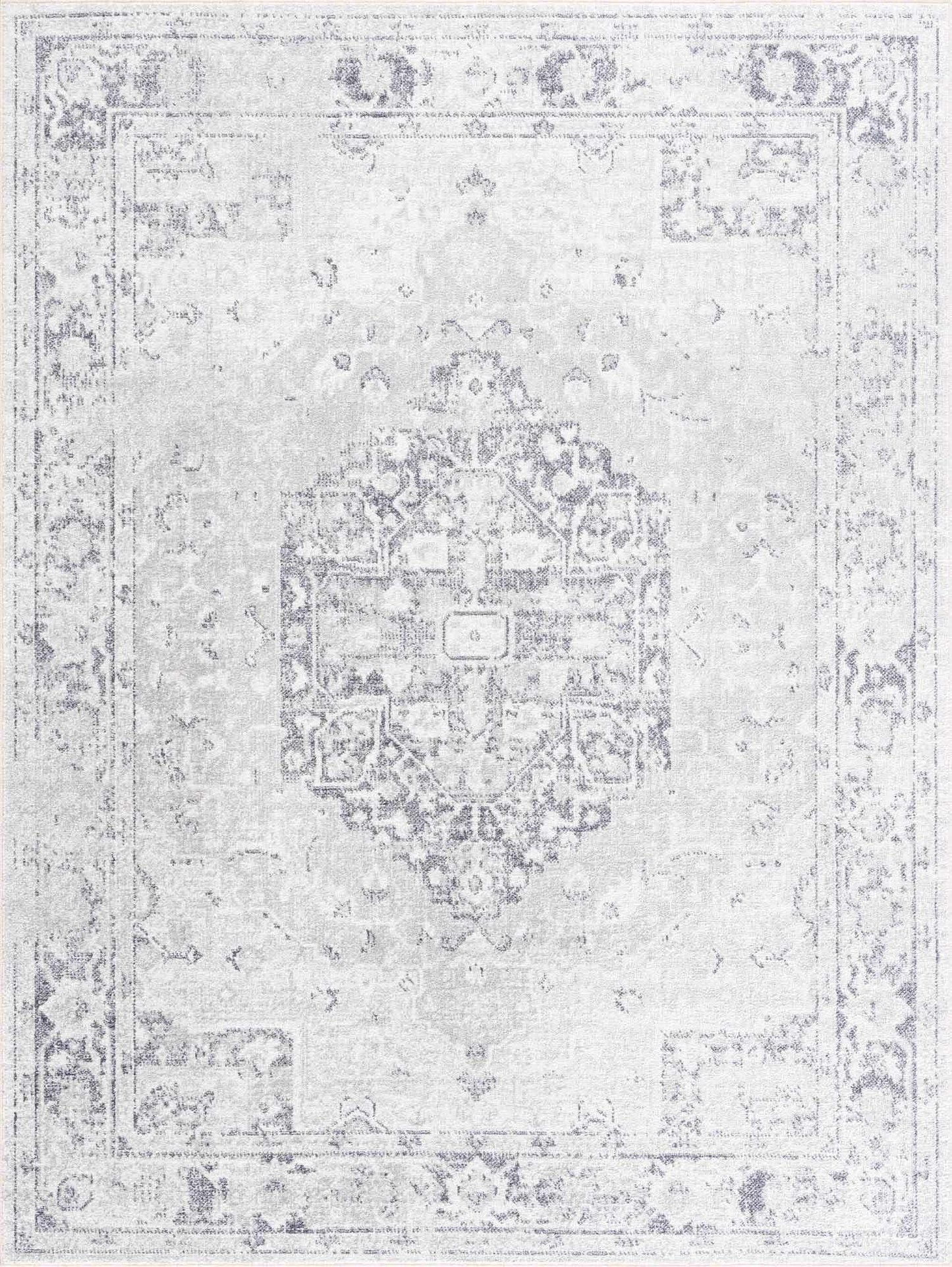 Akram Cream & Antrasit Washable Area Rug - Boutique Rugs