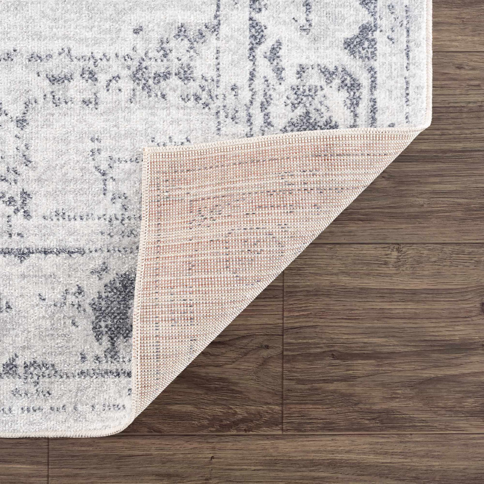 Akram Cream & Antrasit Washable Area Rug - Boutique Rugs