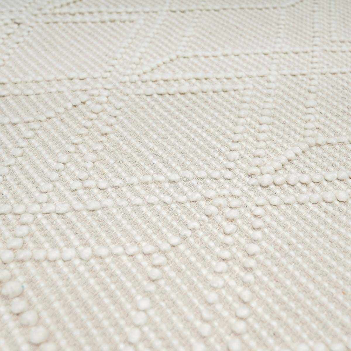 Tapis en laine à treillis beige Ramsbury