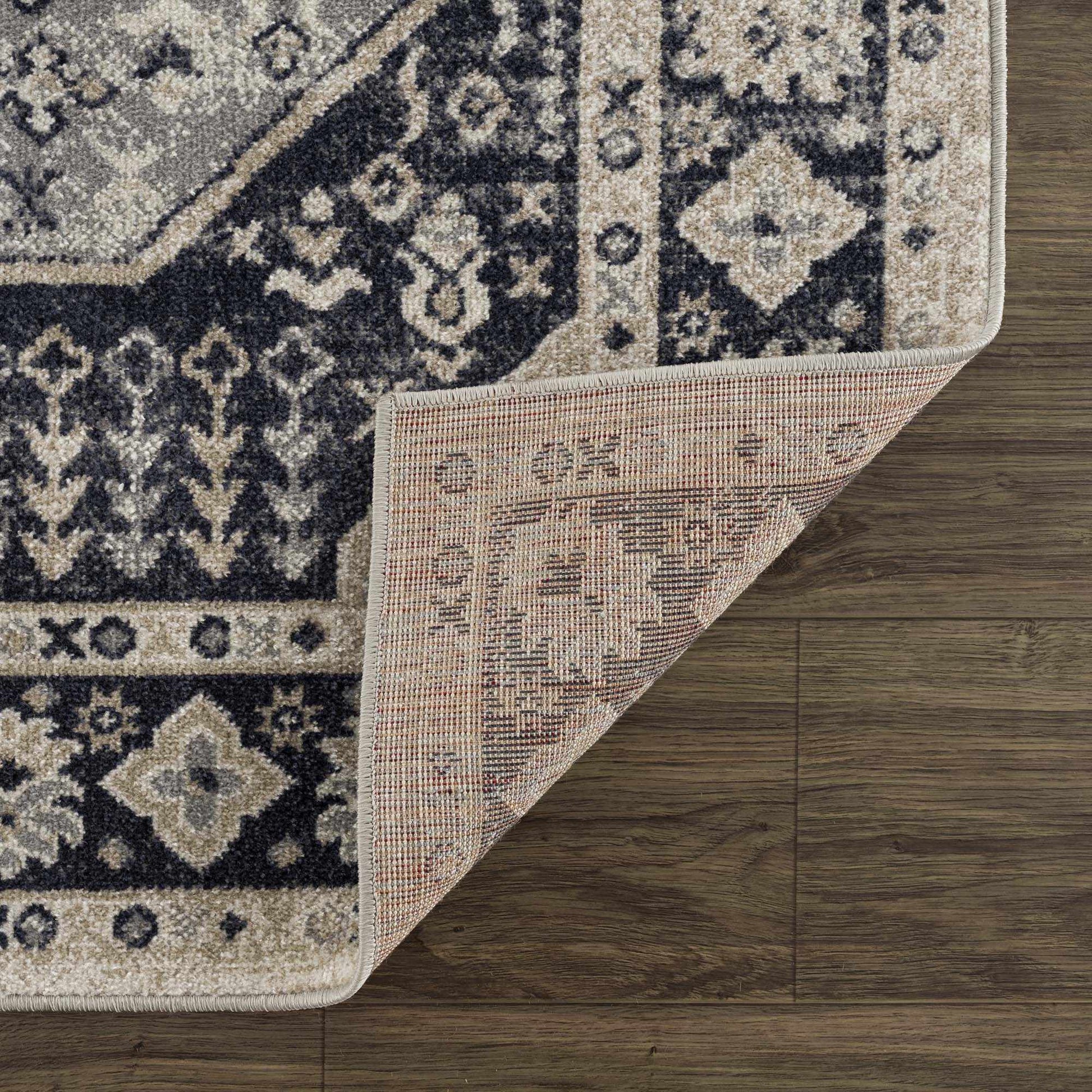 Cabacungan Cream & Gray Washable Area Rug - Boutique Rugs
