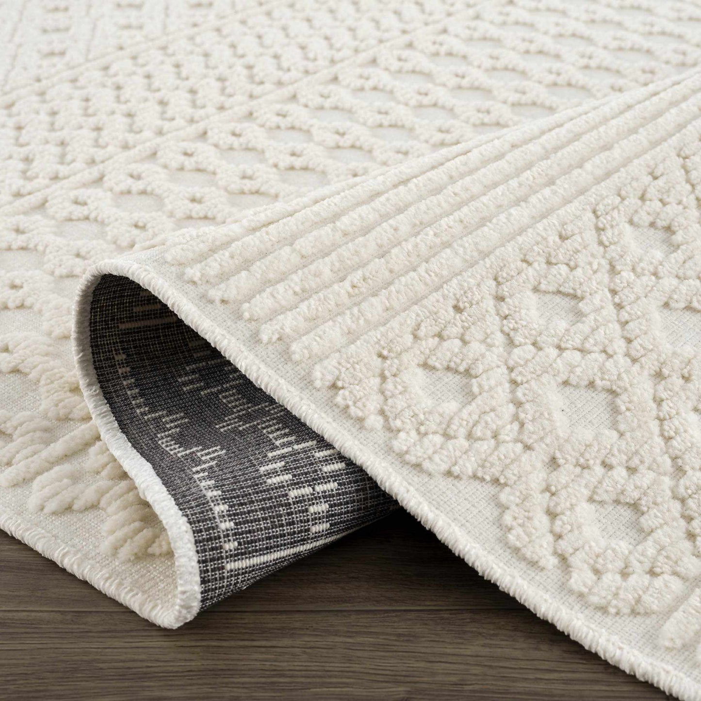 Drago White Washable Area Rug - Boutique Rugs