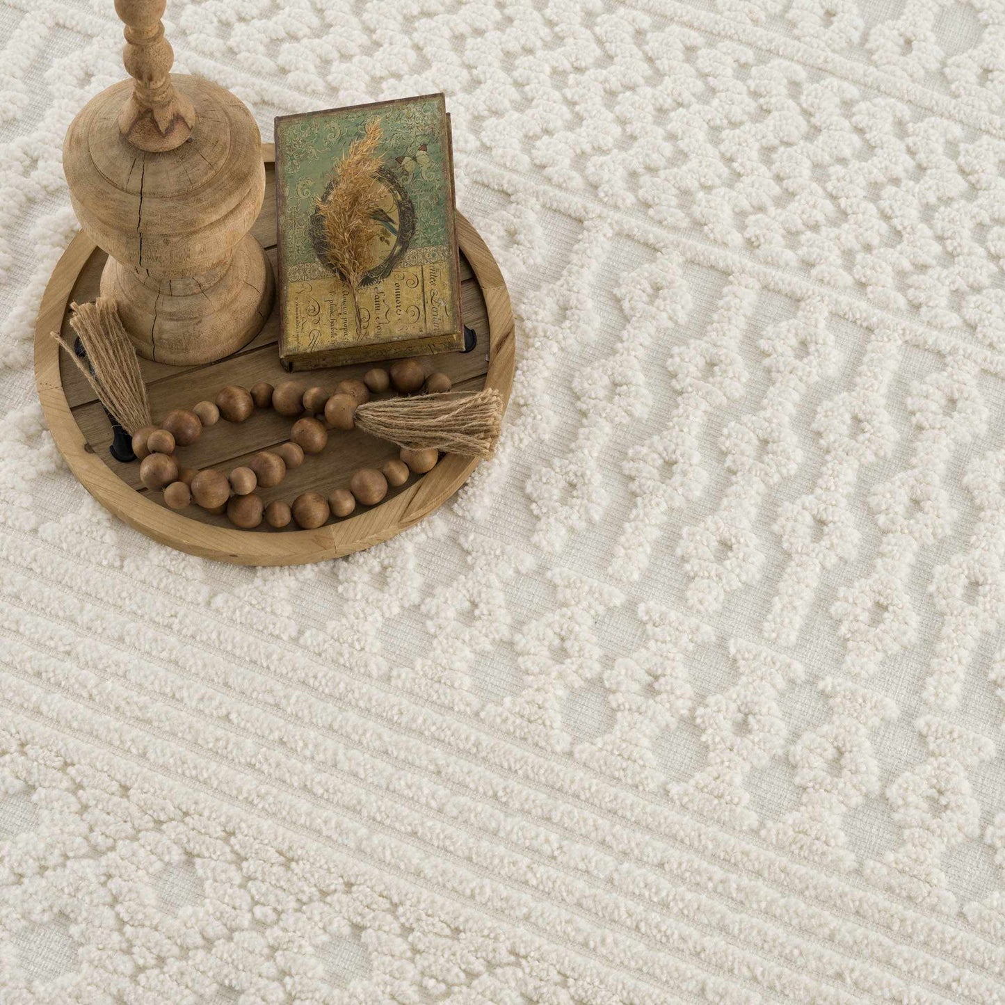 Drago White Washable Area Rug - Boutique Rugs