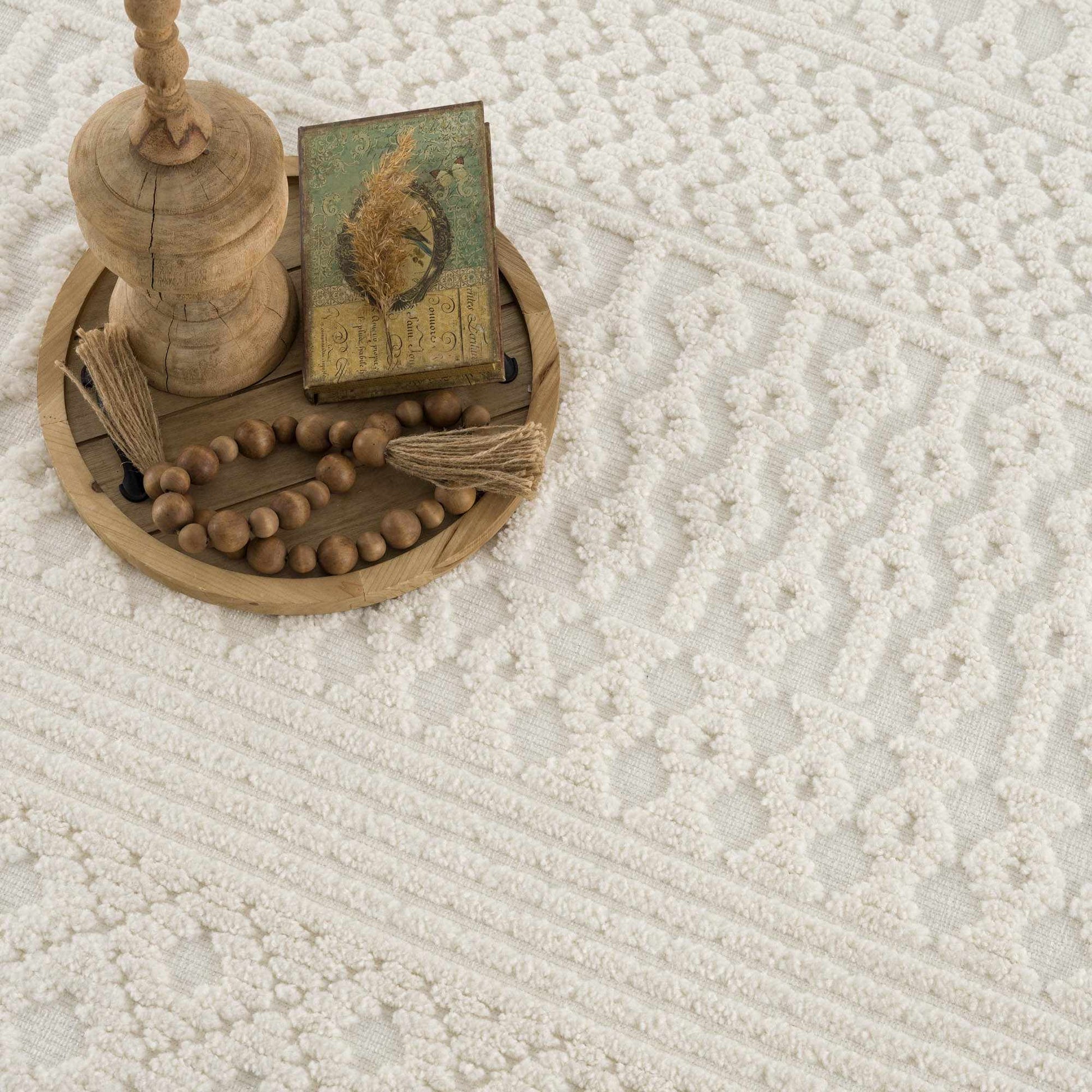Drago White Washable Area Rug - Boutique Rugs