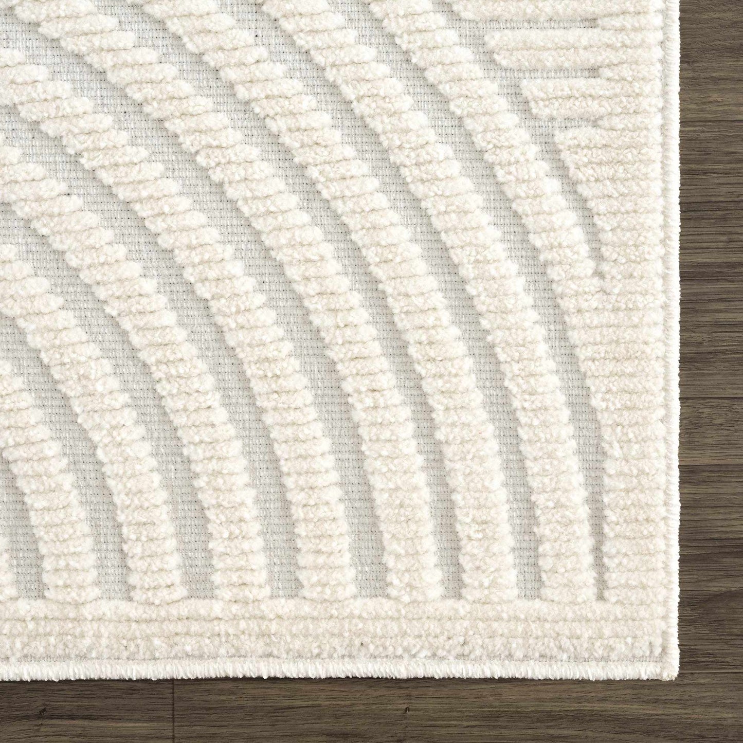 Deron White Washable Area Rug - Boutique Rugs