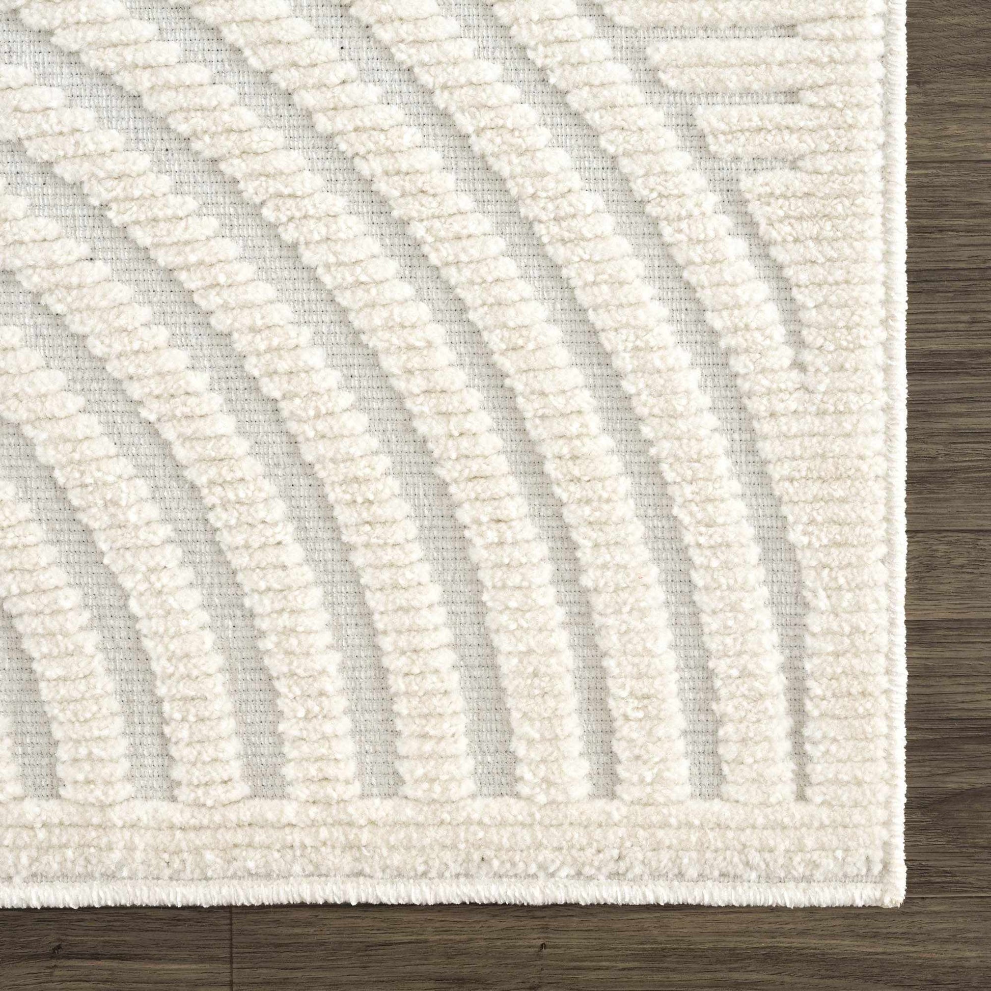 Deron White Washable Area Rug - Boutique Rugs