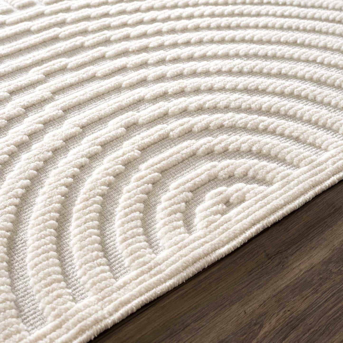 Deron White Washable Area Rug