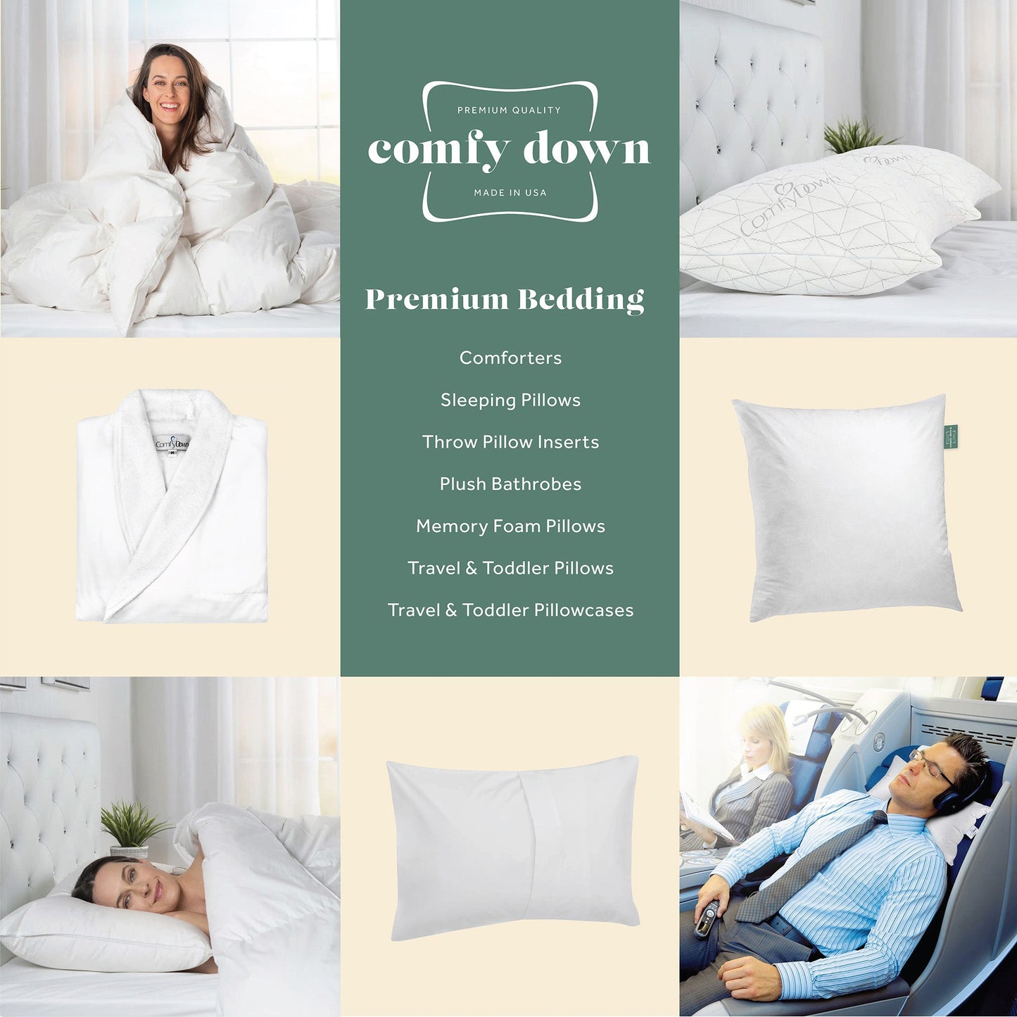 ComfySoft Down Alternative Pillow, Ultra soft