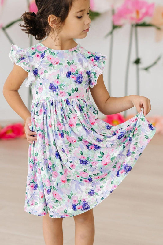 Lavender Love Floral Twirl Dress - Mila & Rose ®
