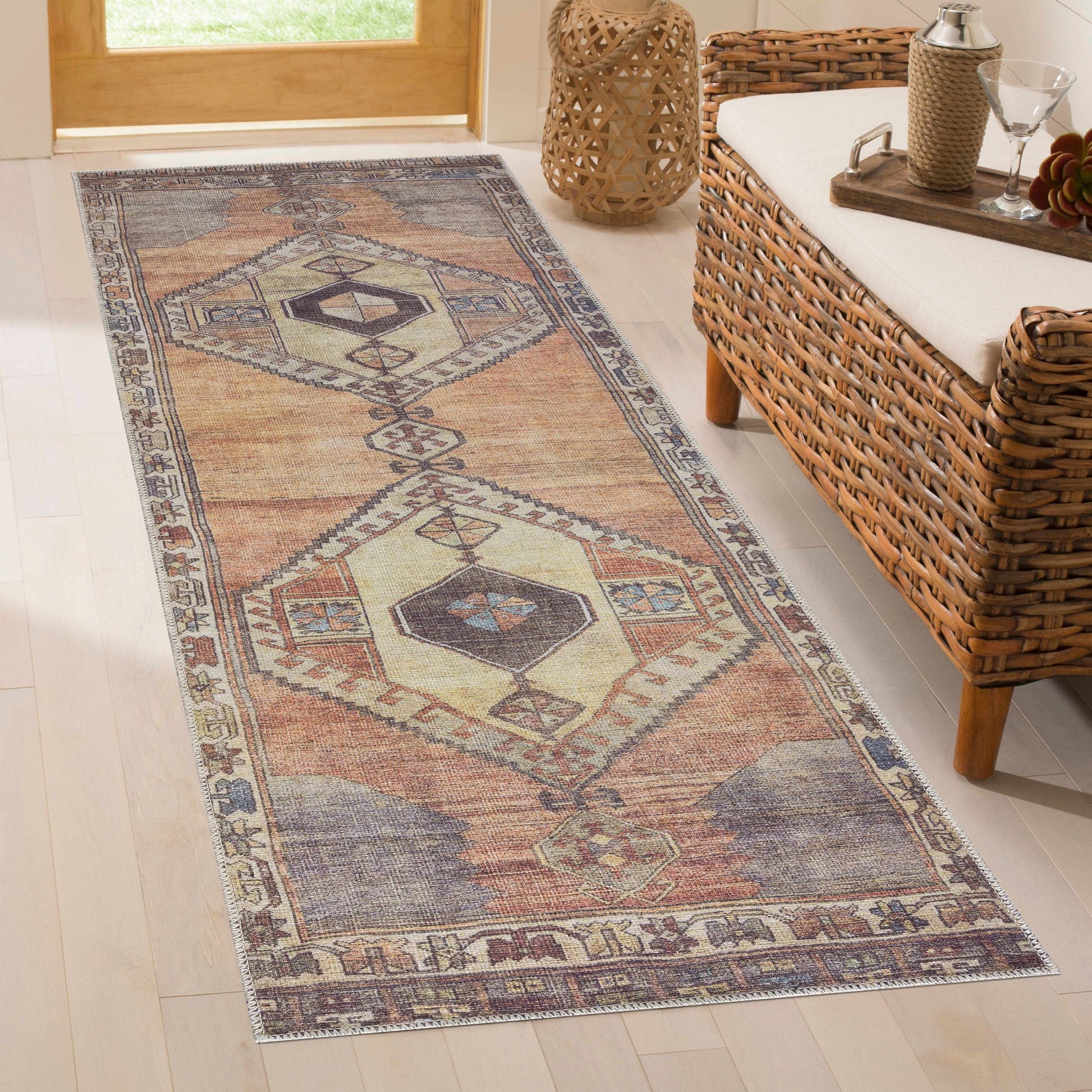 Medinah Washable Runner & Area Rug - Boutique Rugs