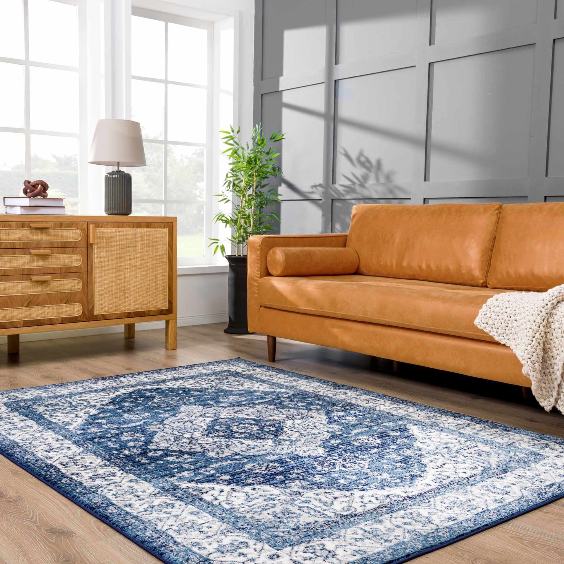 Billy Blue Medallion Rug - Boutique Rugs