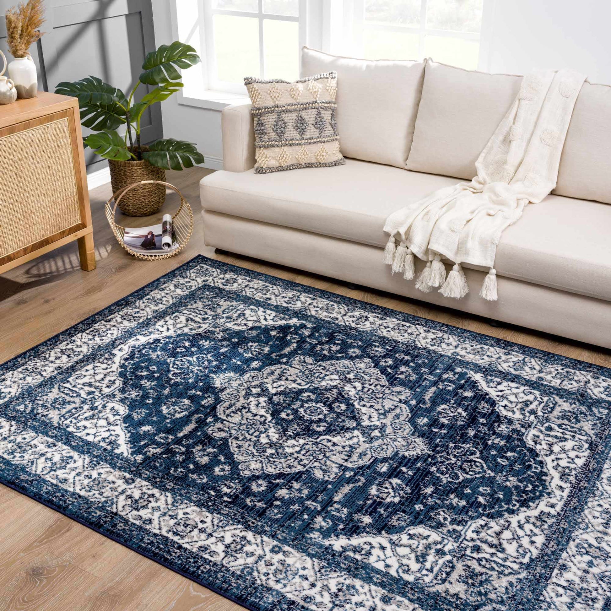 Billy Blue Medallion Rug - Boutique Rugs
