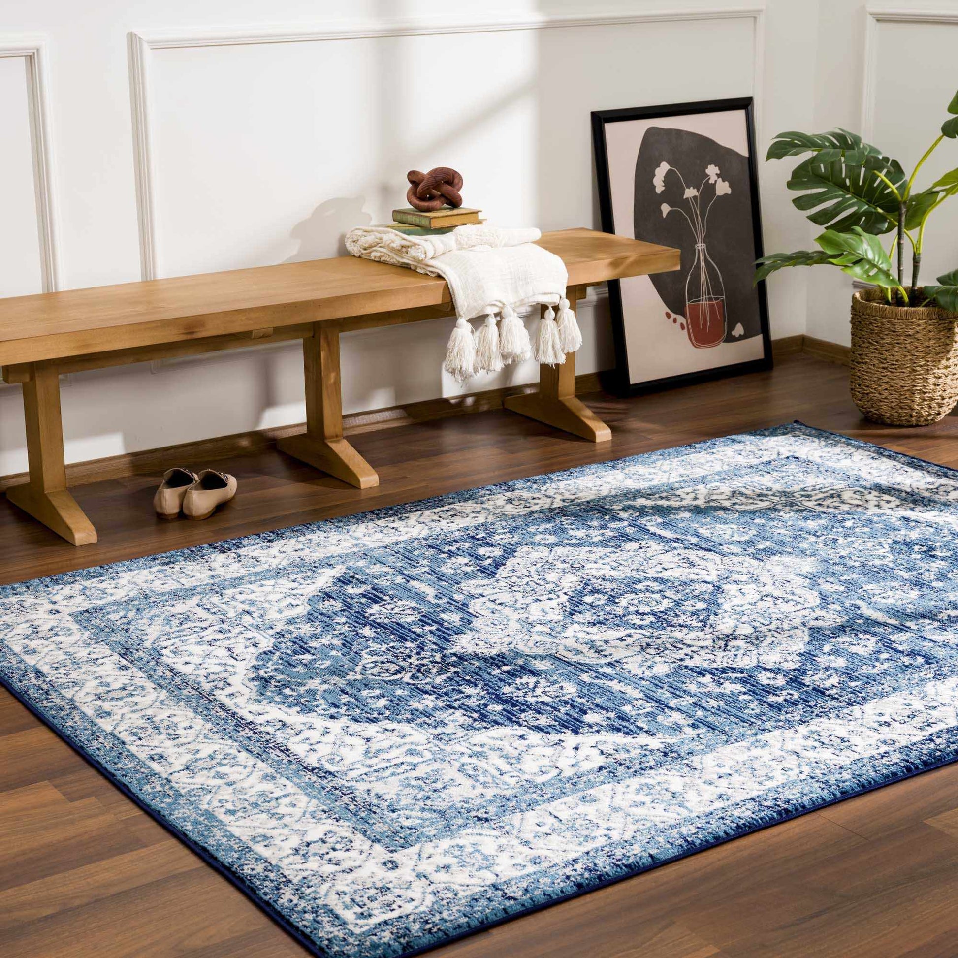Billy Blue Medallion Rug - Boutique Rugs