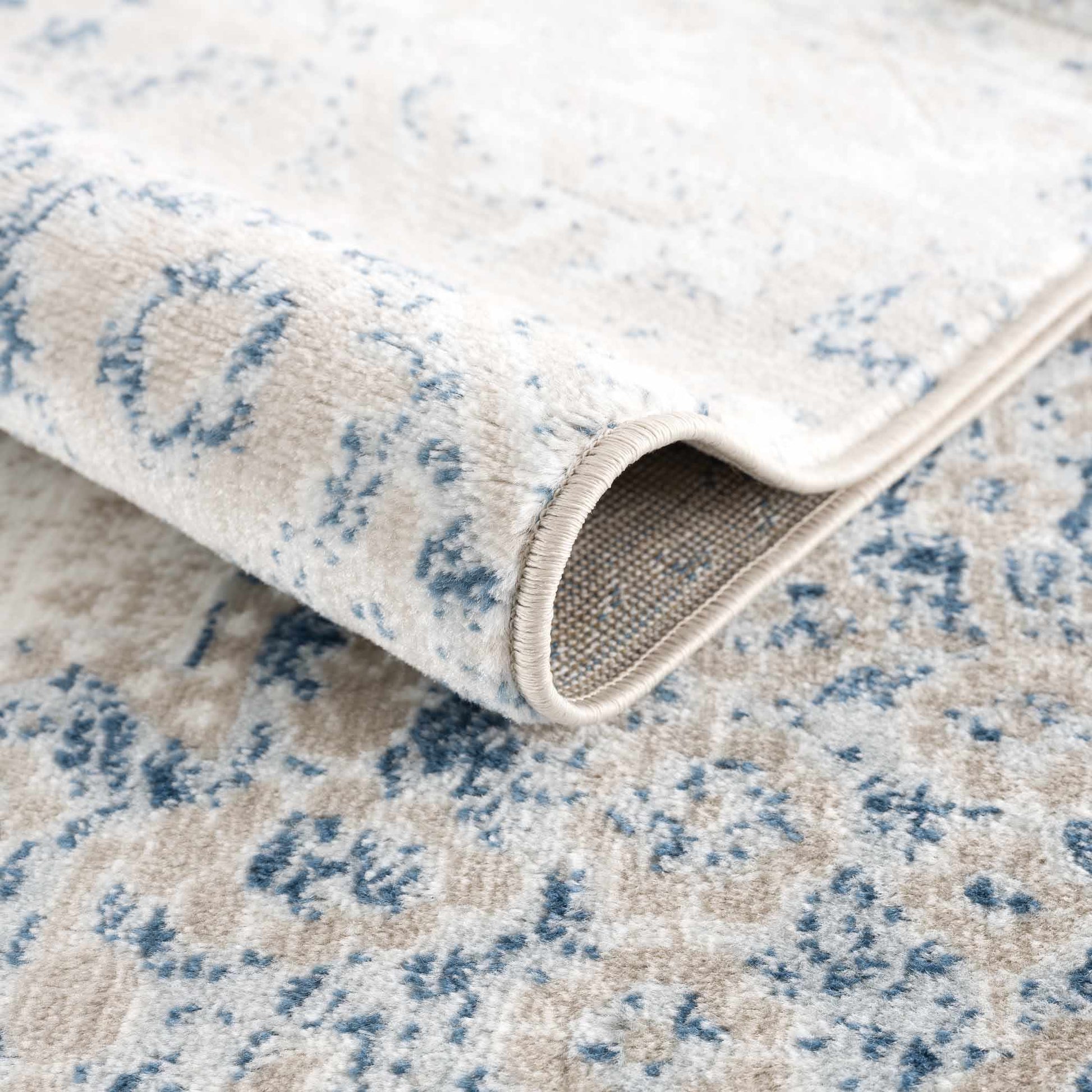 Amir Blue Medallion Area Rug - Boutique Rugs