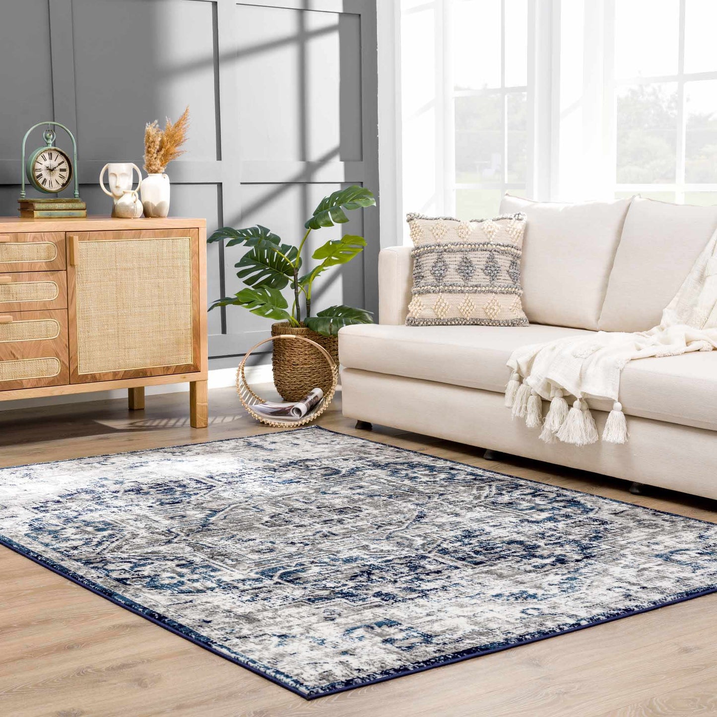 Buenaventura Navy Area Rug - Boutique Rugs