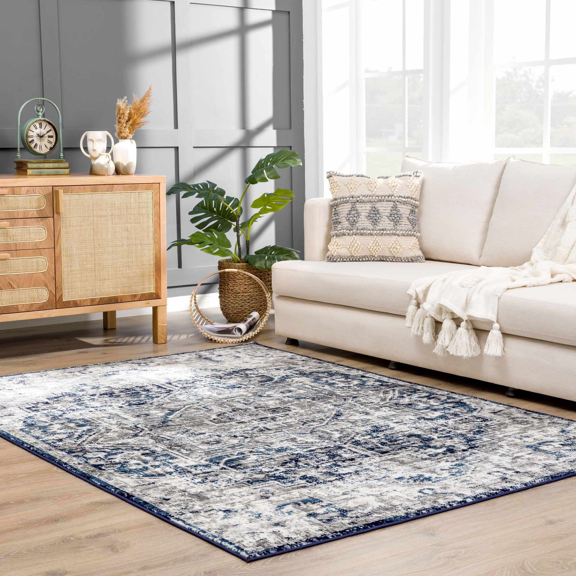 Buenaventura Navy Area Rug - Boutique Rugs