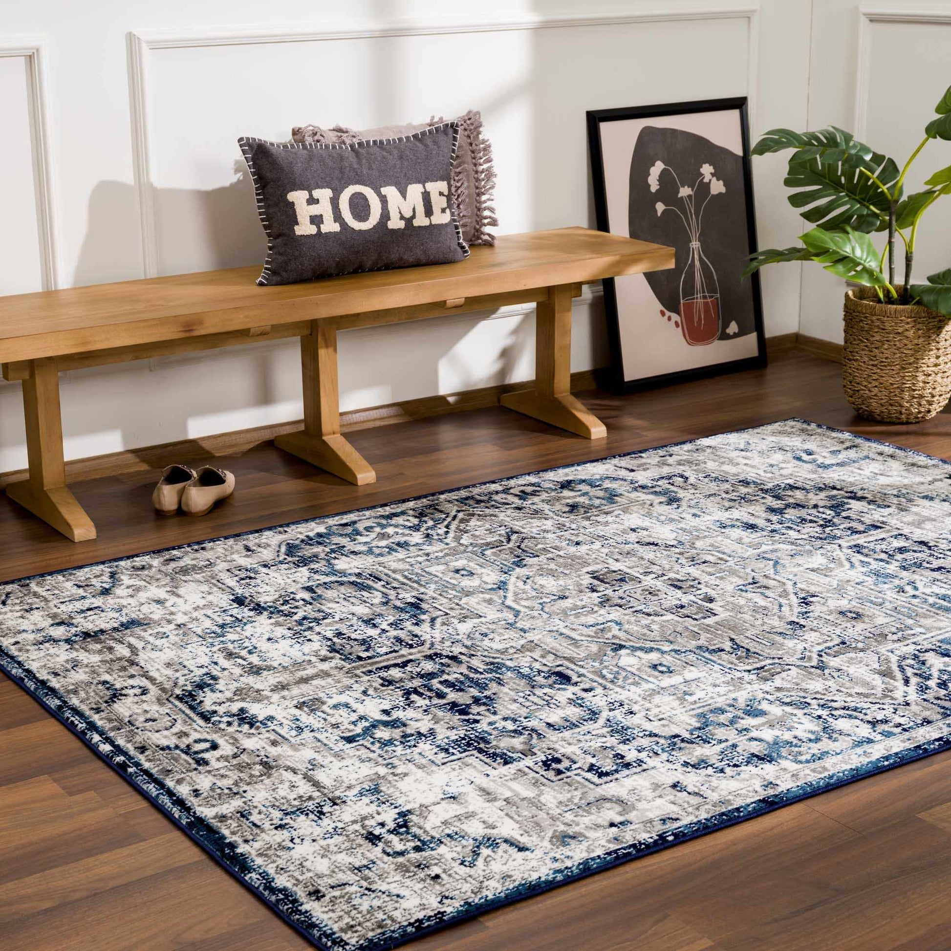 Buenaventura Navy Area Rug - Boutique Rugs