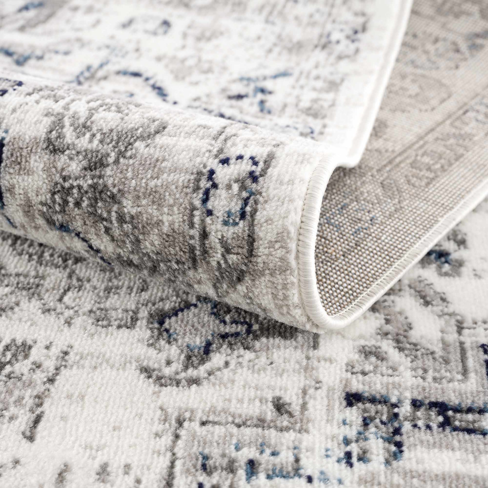 Buenaventura Cream & Navy Area Rug - Boutique Rugs