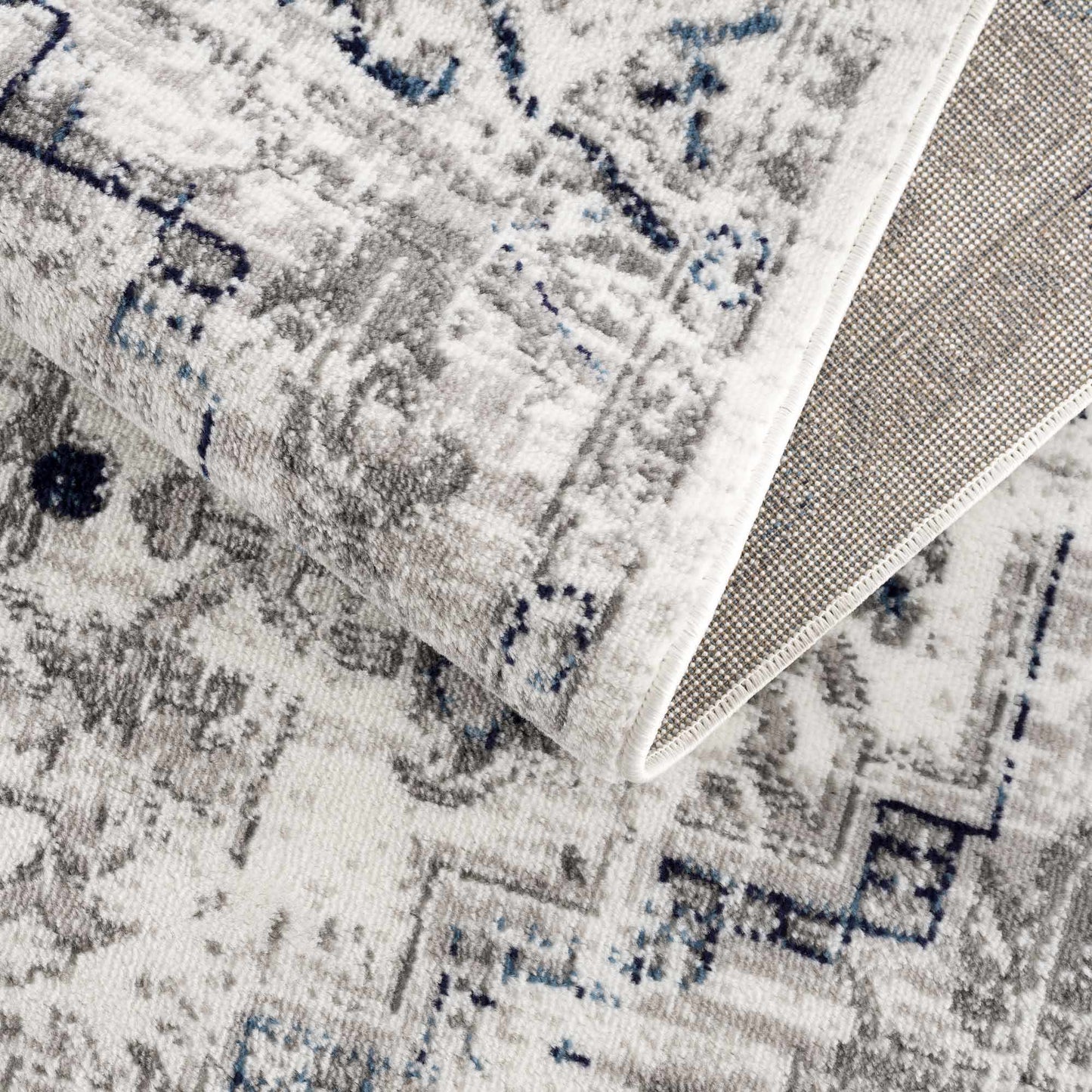 Buenaventura Cream & Navy Area Rug - Boutique Rugs