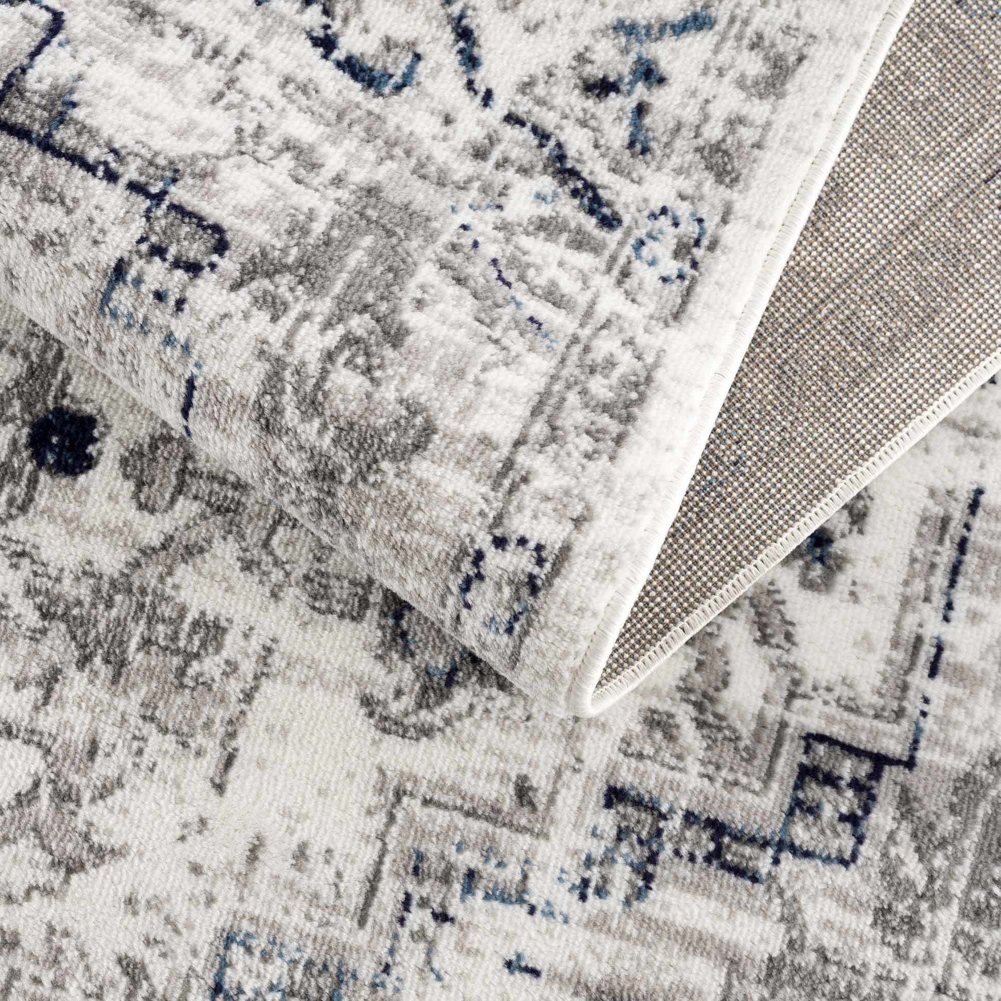 Buenaventura Cream & Navy Area Rug - Boutique Rugs