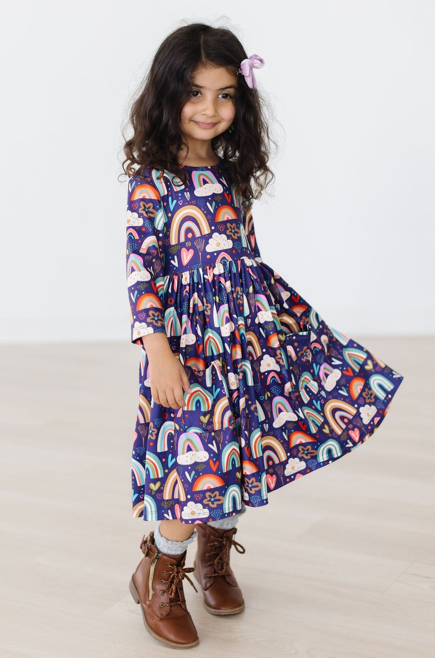 Midnight Rainbows Pocket Twirl Dress - Mila & Rose ®