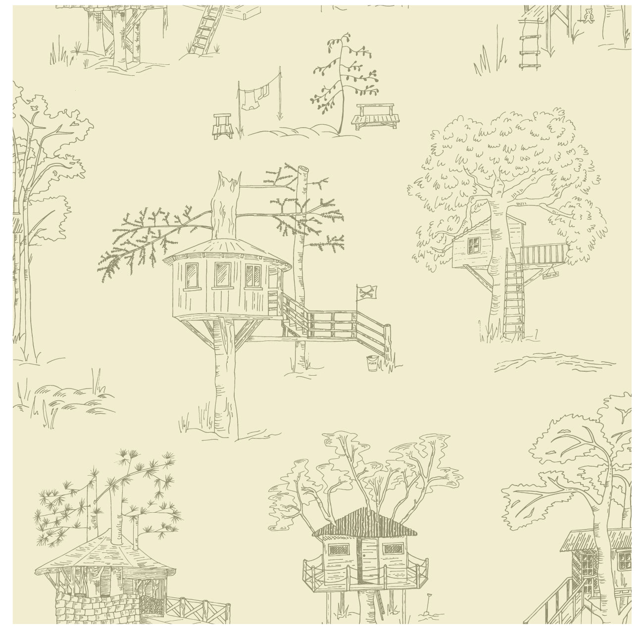 Milo Wallpaper by ArtShades - Sample 1 foot by 1 foot / Olive - Loomwell Home Goods