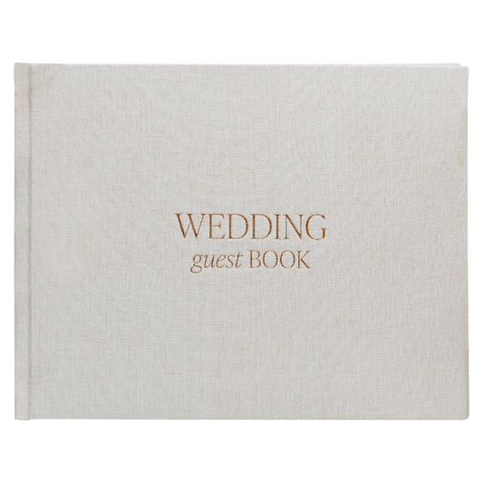 Libro de visitas de boda en color bronceado