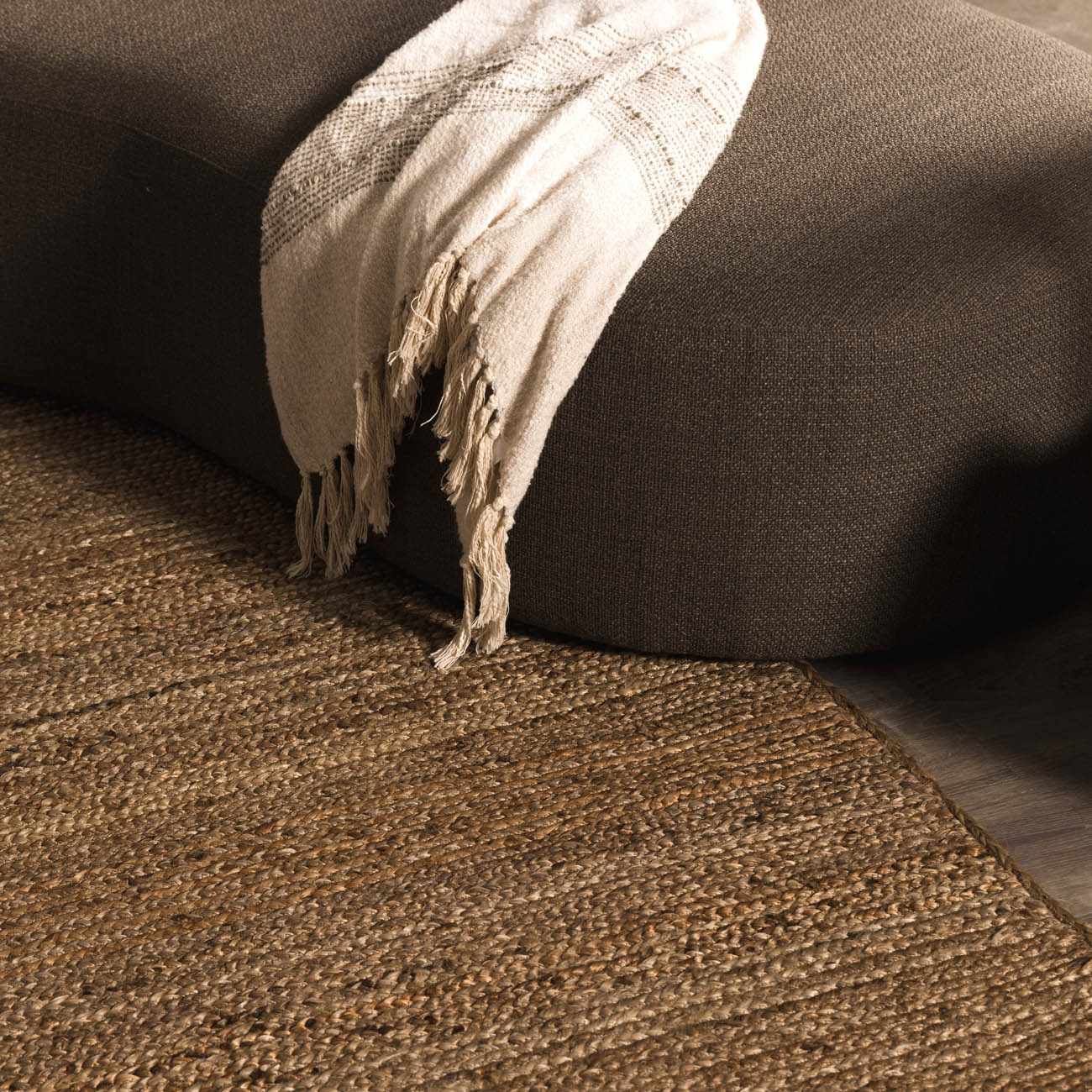 Shippagan Tan Jute Braided Rug - Boutique Rugs
