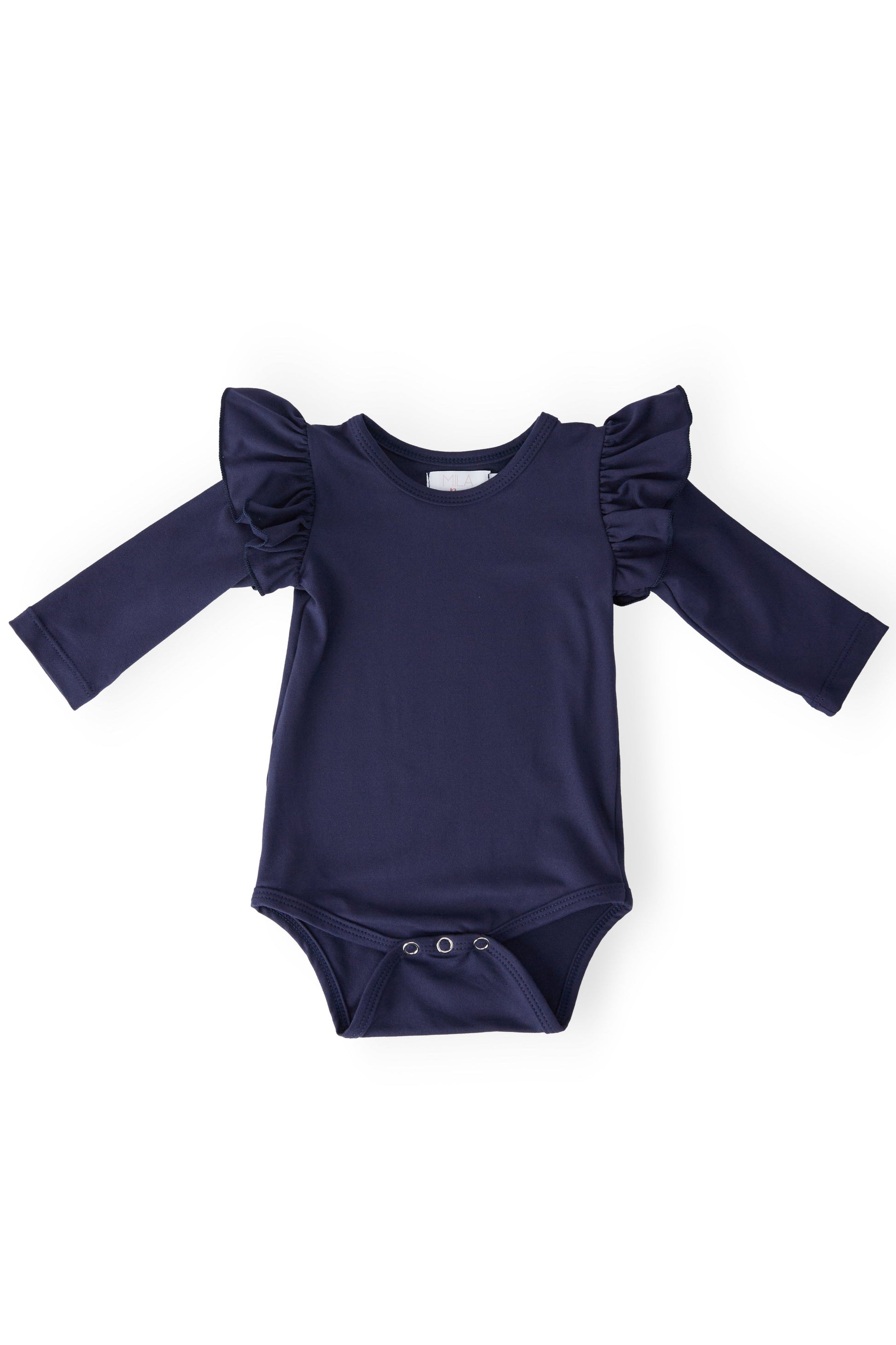 Navy L/S Flutter Bodysuit - Mila & Rose ®