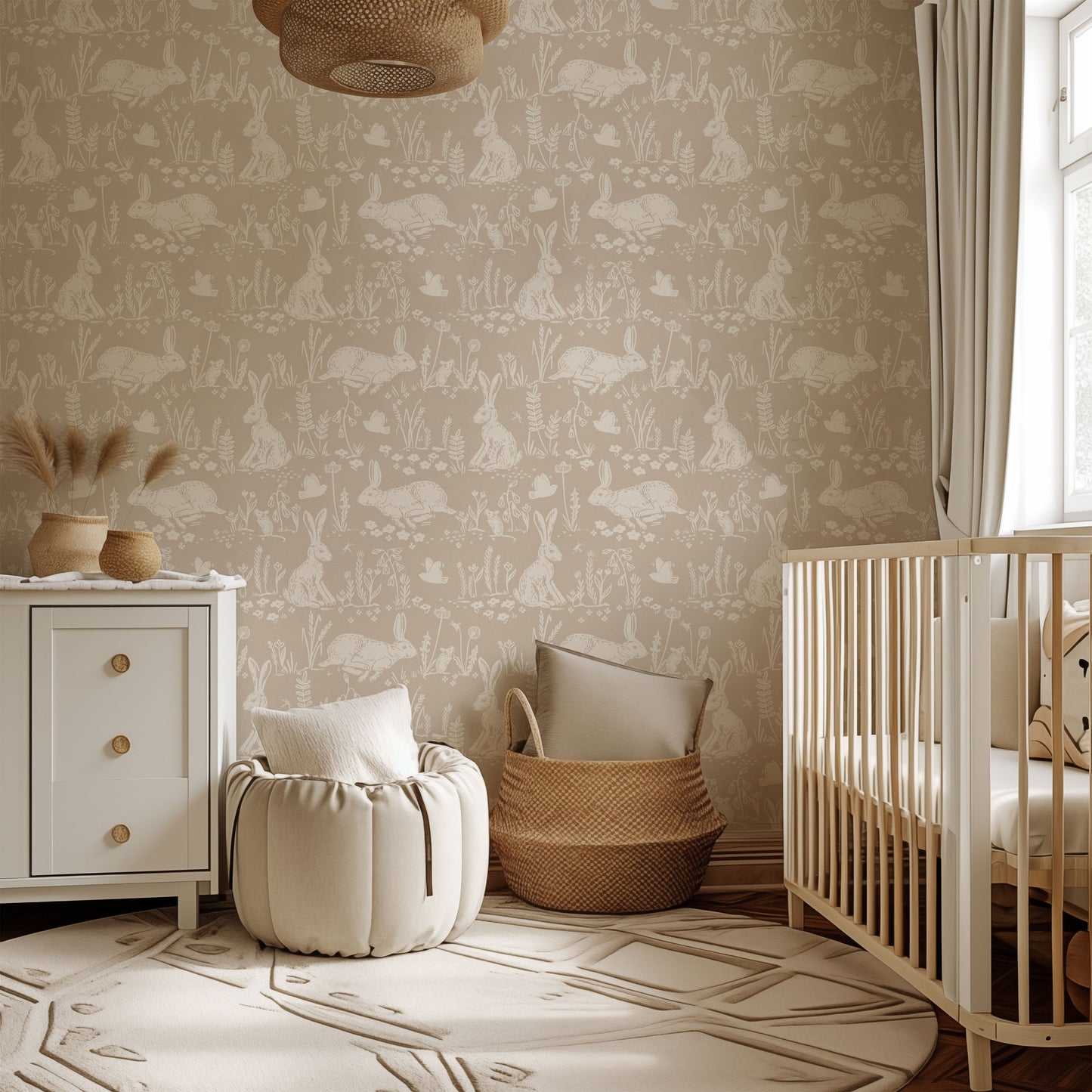 Thumper Rabbit Wallpaper by Hufton Studio - Loomwell Home Goods