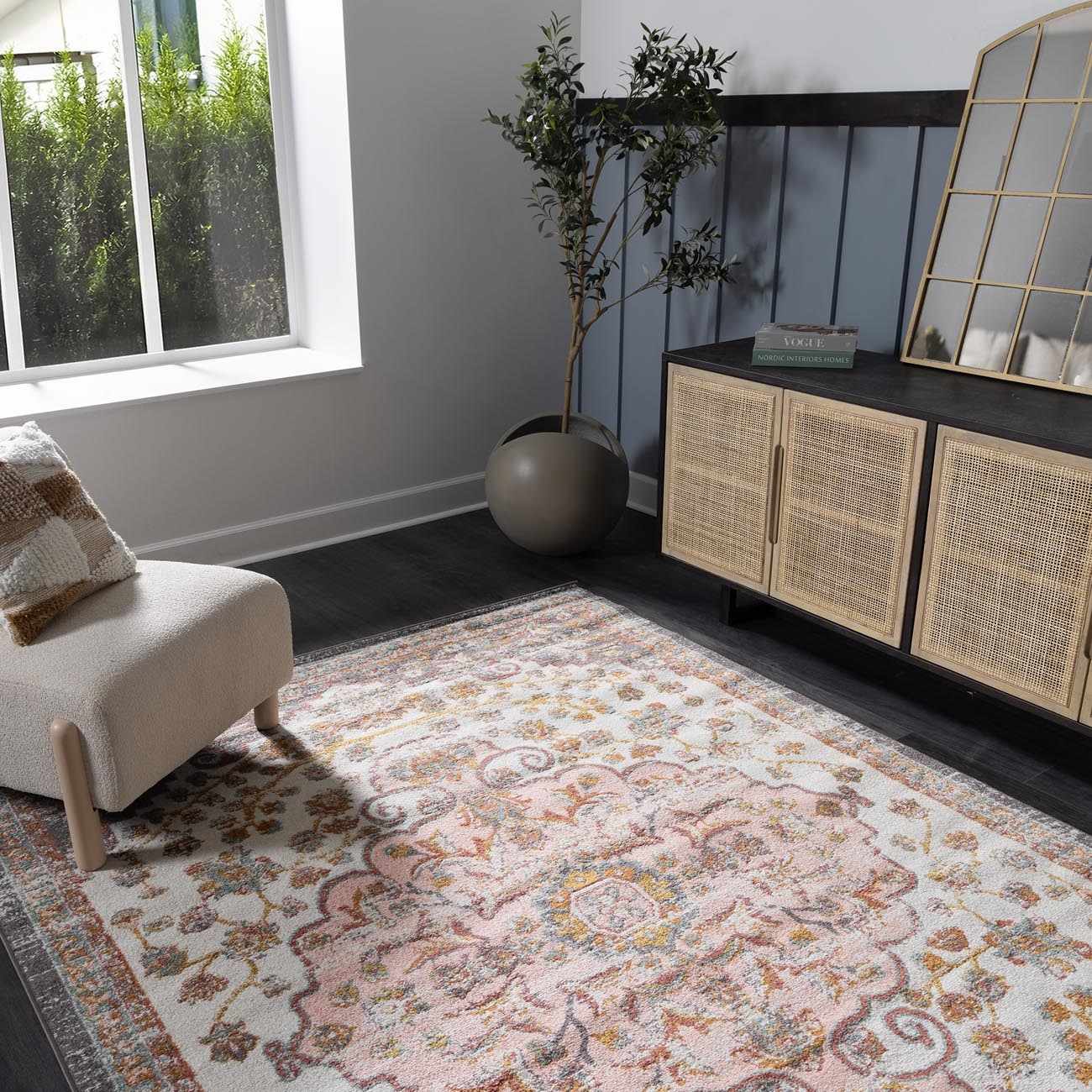 Oark Floral Medallion Area Rug - Boutique Rugs
