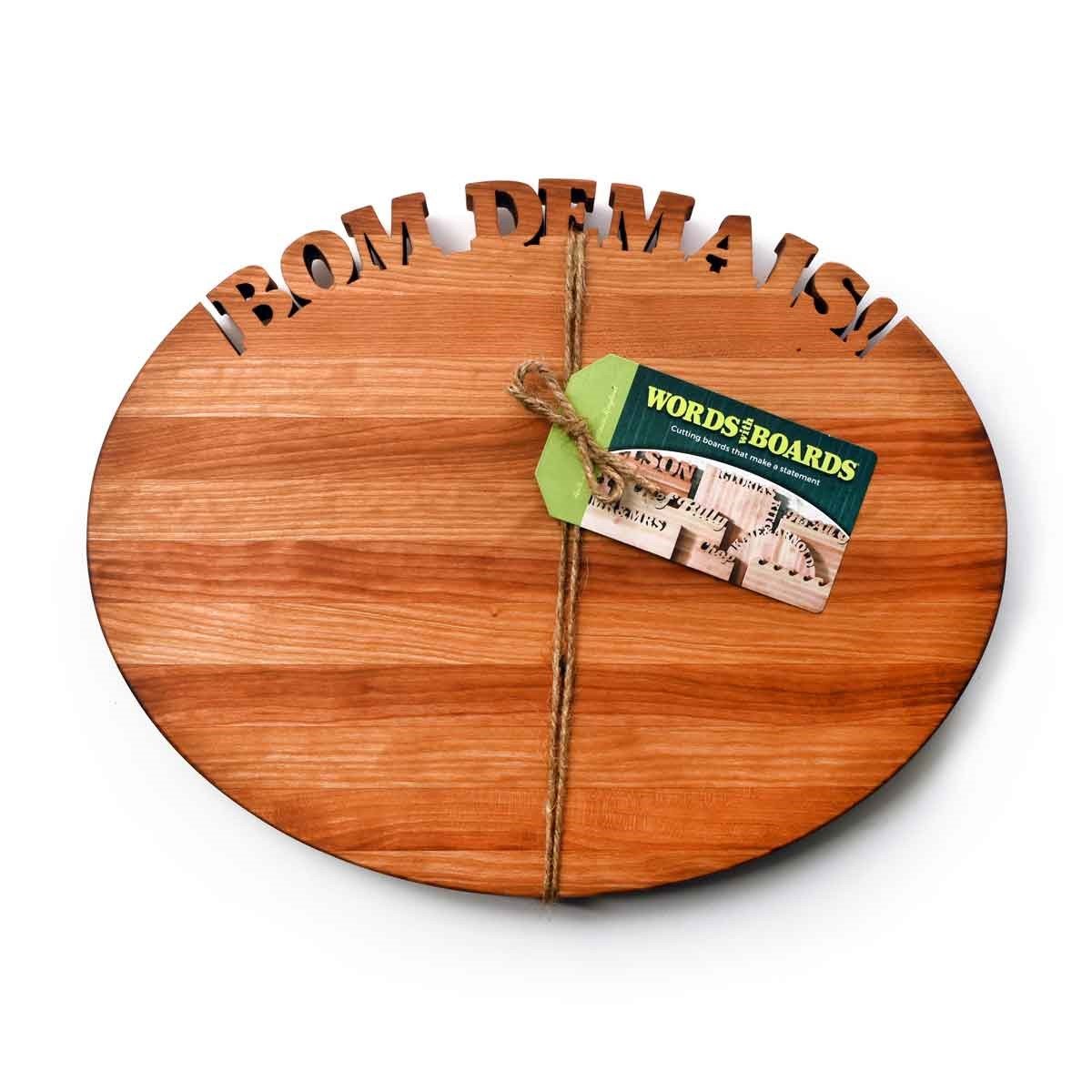 Oval Personalized Cutting Board - Cherry - Words with Boards LLC