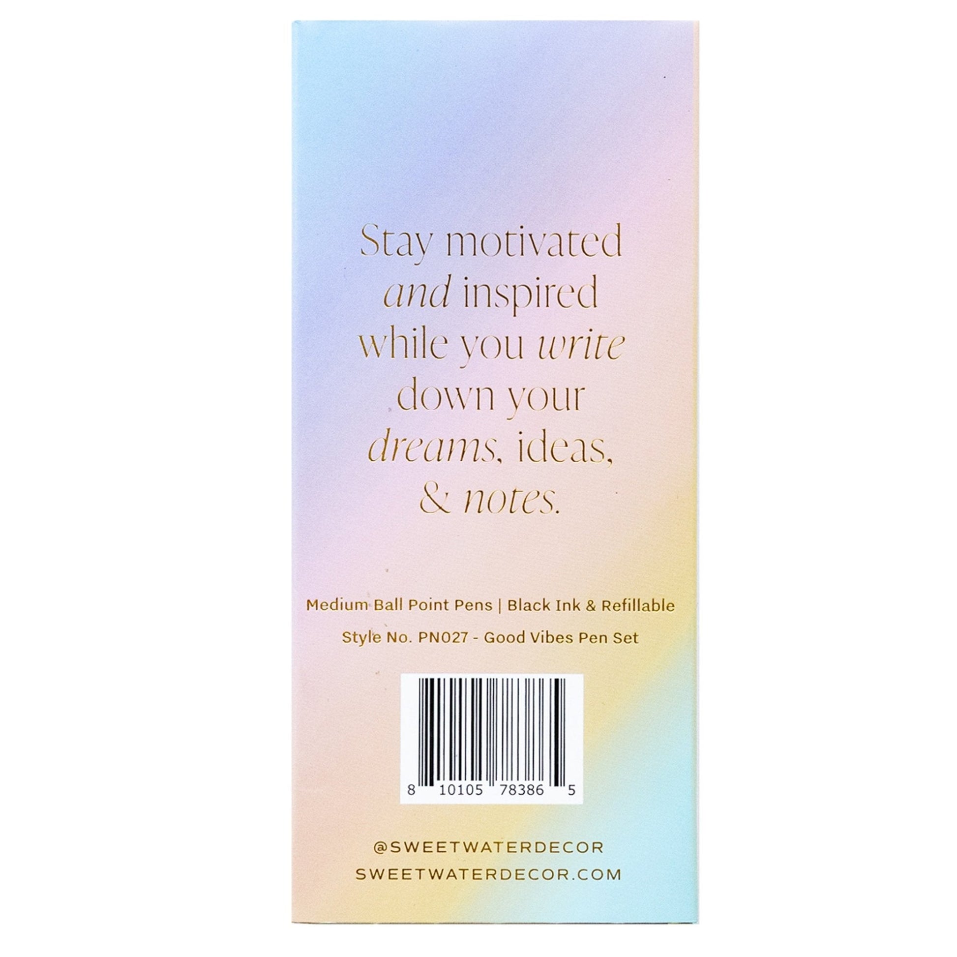 Good Vibes Pen Set - Sweet Water Decor