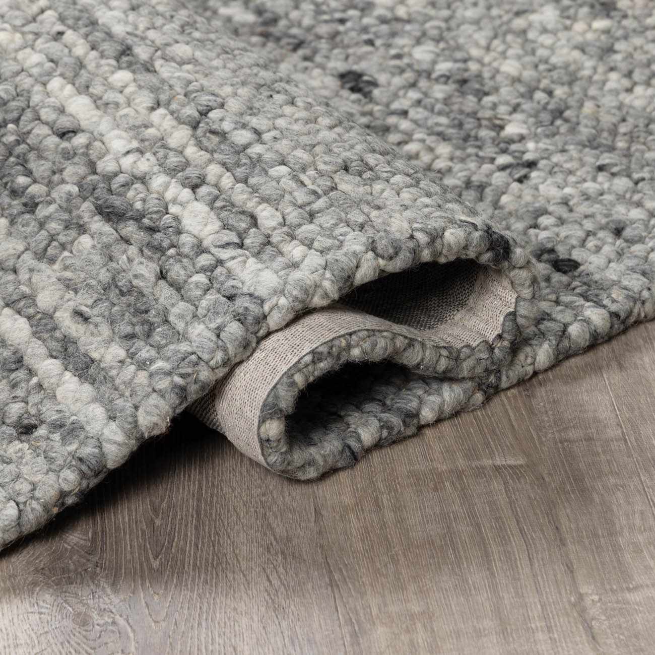 Charcoal Gray Wool Area Rug - Boutique Rugs