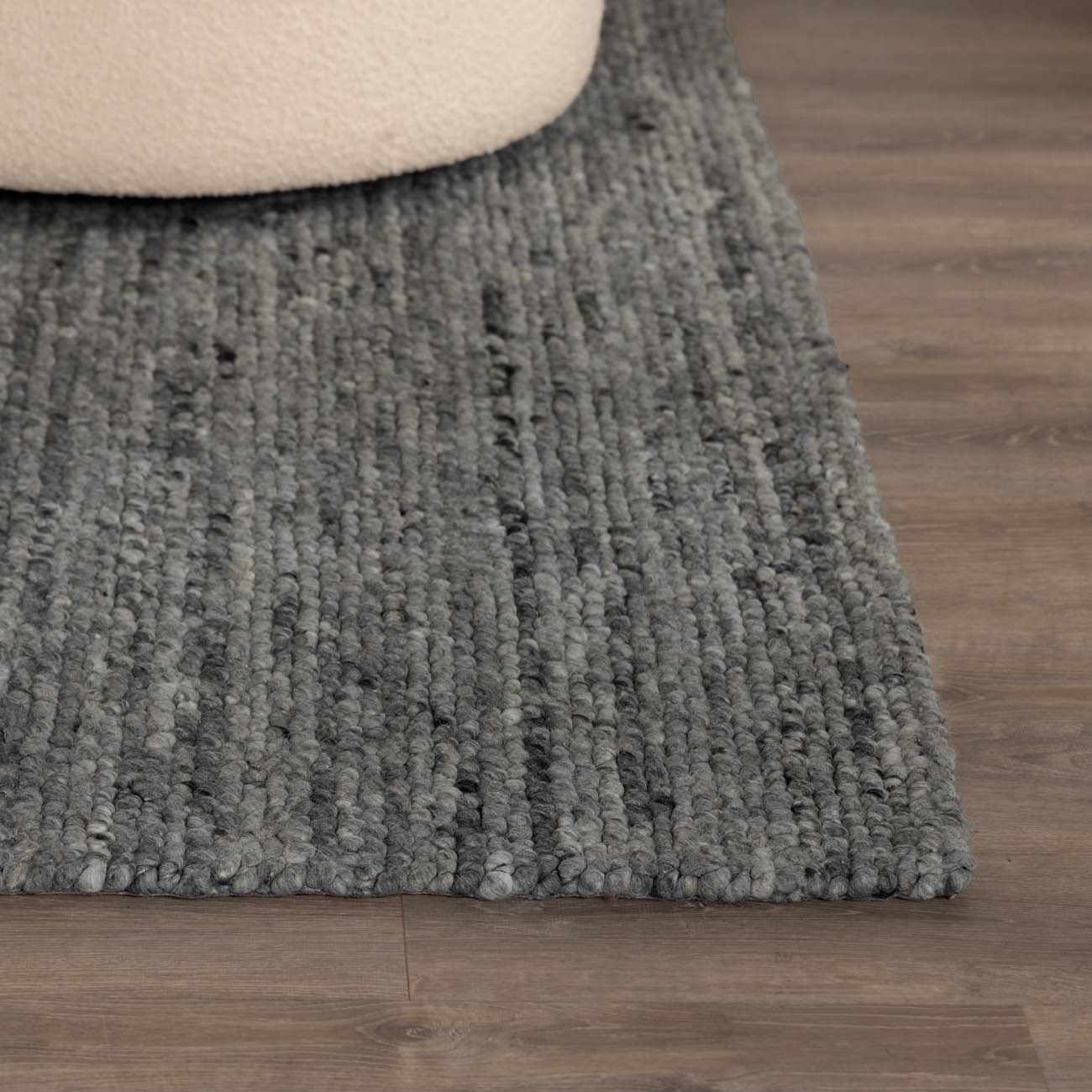 Charcoal Gray Wool Area Rug - Boutique Rugs