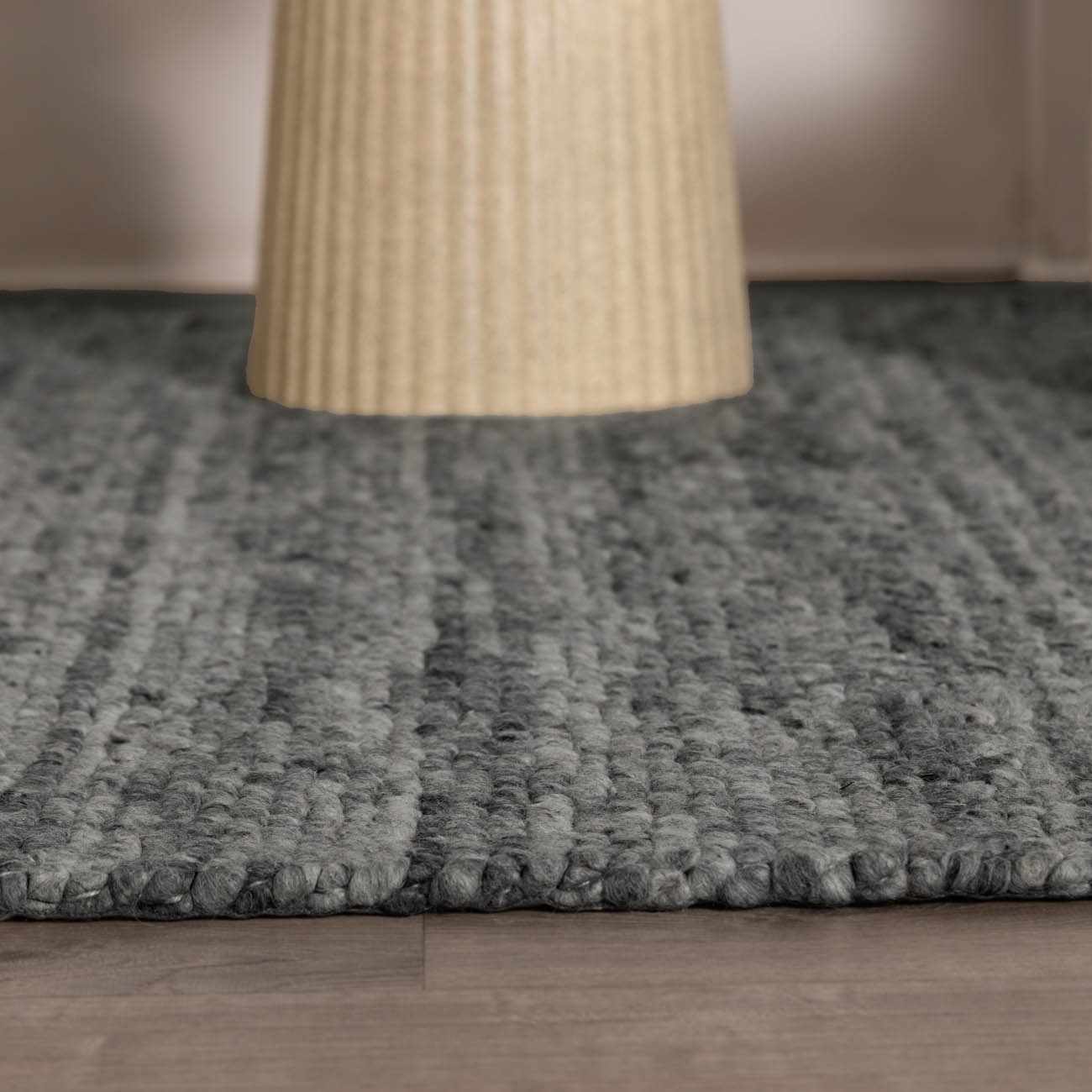 Charcoal Gray Wool Area Rug - Boutique Rugs